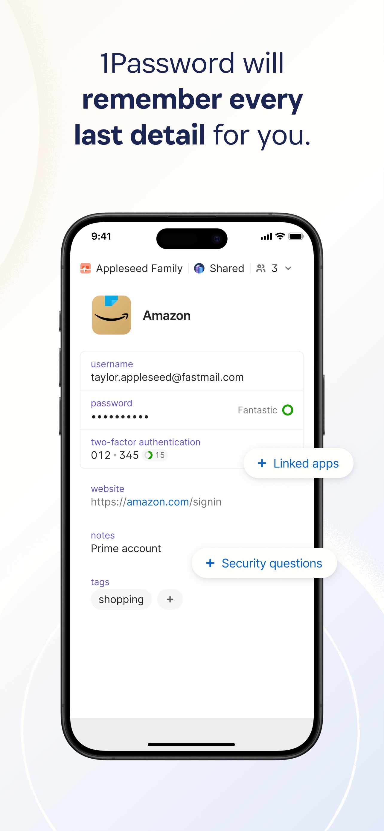 1Password: Password Manager iPhone screenshot 2