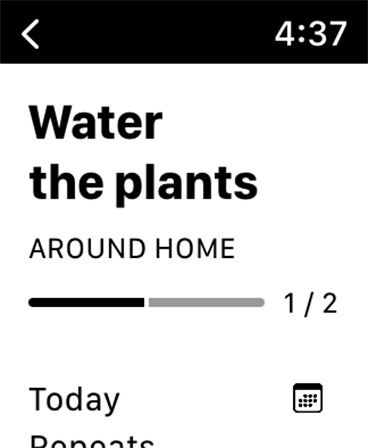 Actions Apple Watch screenshot 3