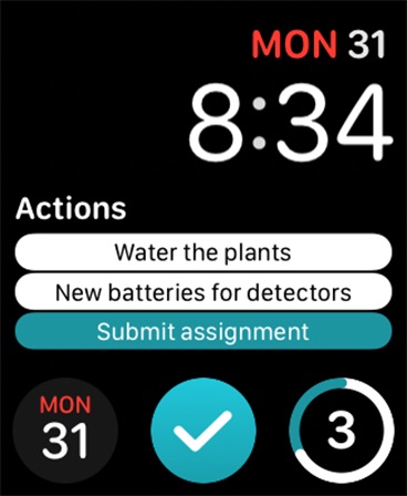 Actions Apple Watch screenshot 4