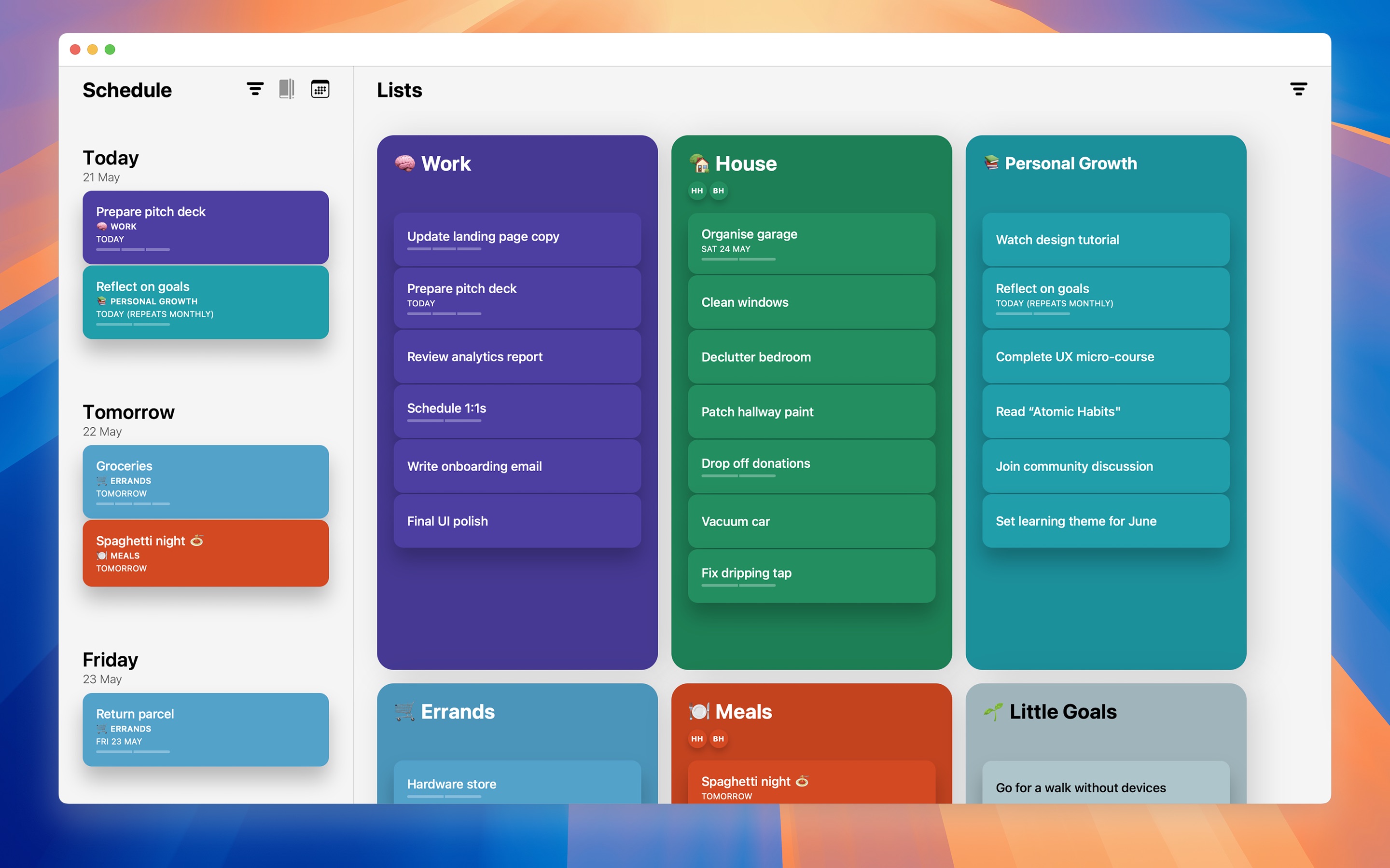 Actions Mac screenshot 1