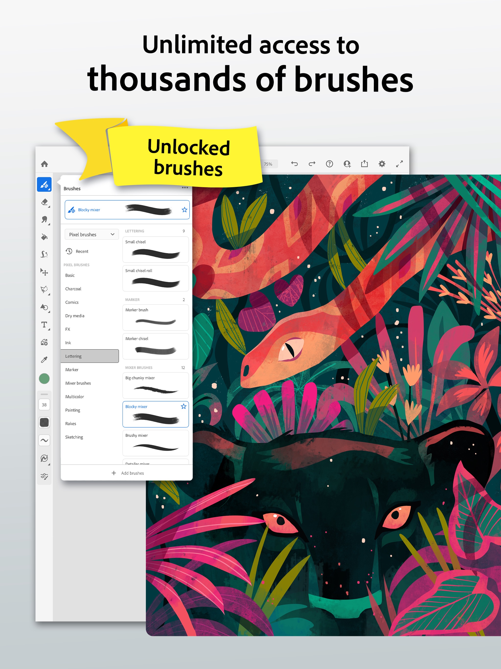 Adobe Fresco iPad screenshot 2