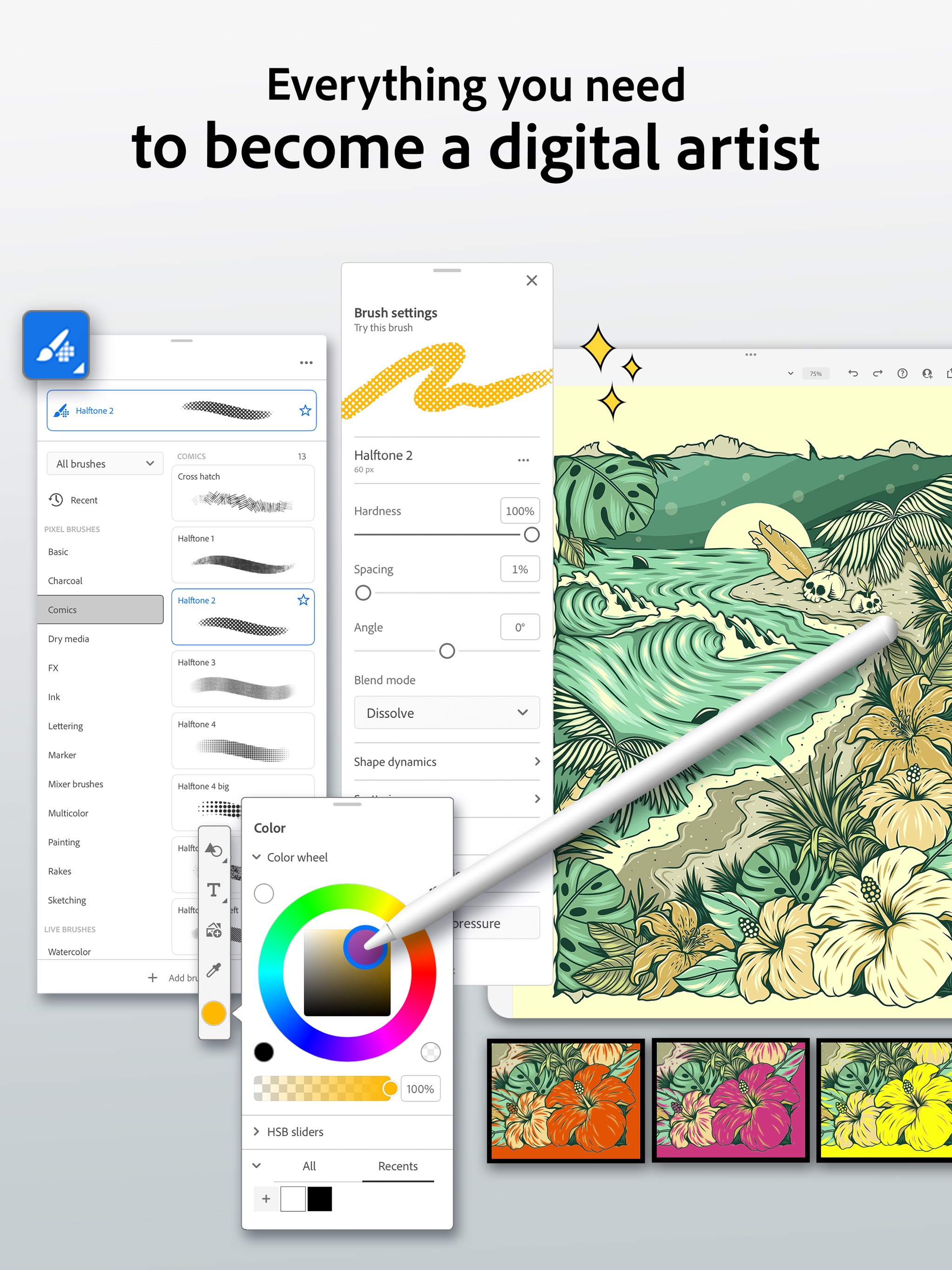Adobe Fresco iPad screenshot 4
