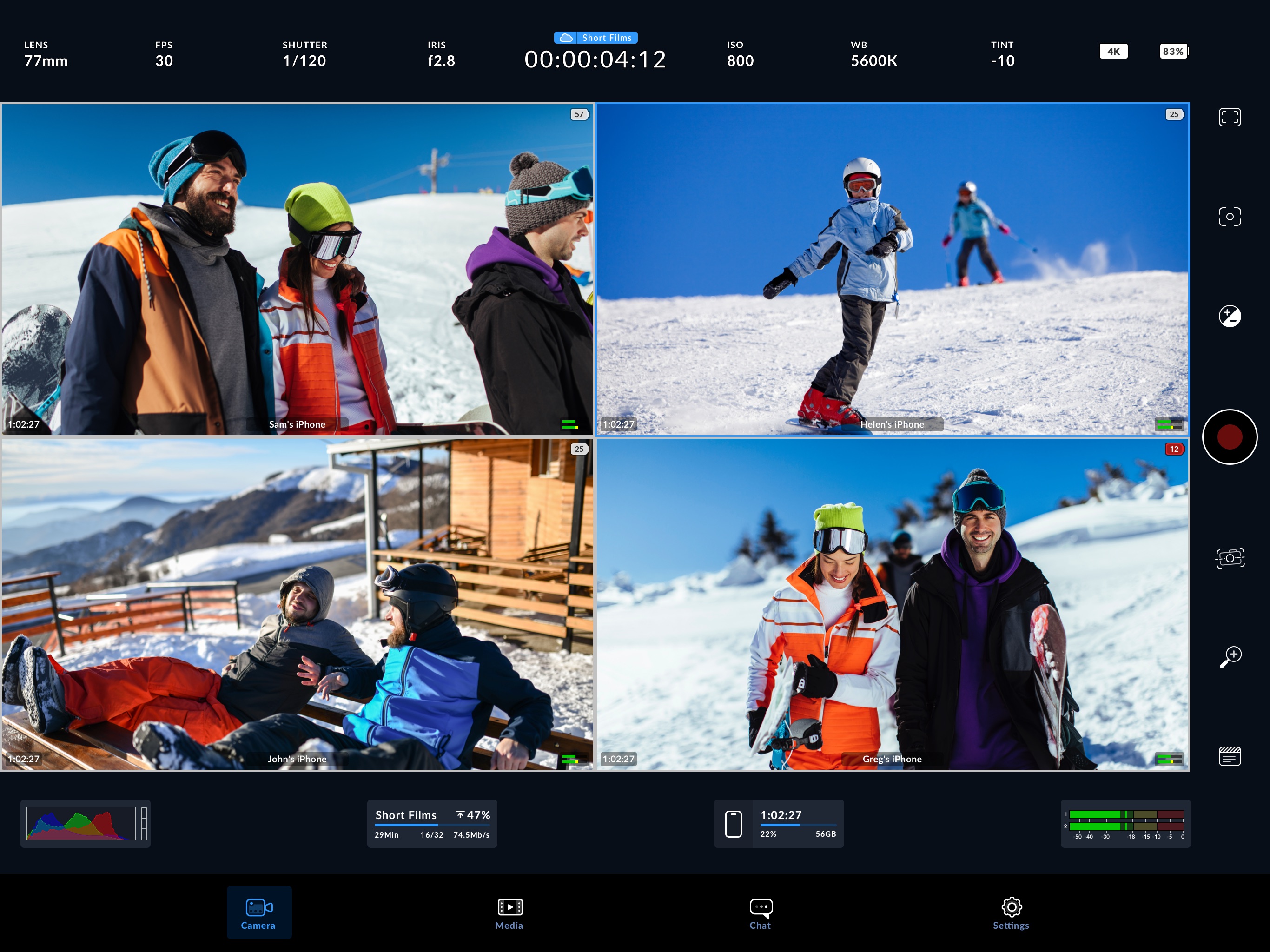 Blackmagic Camera iPad screenshot 1