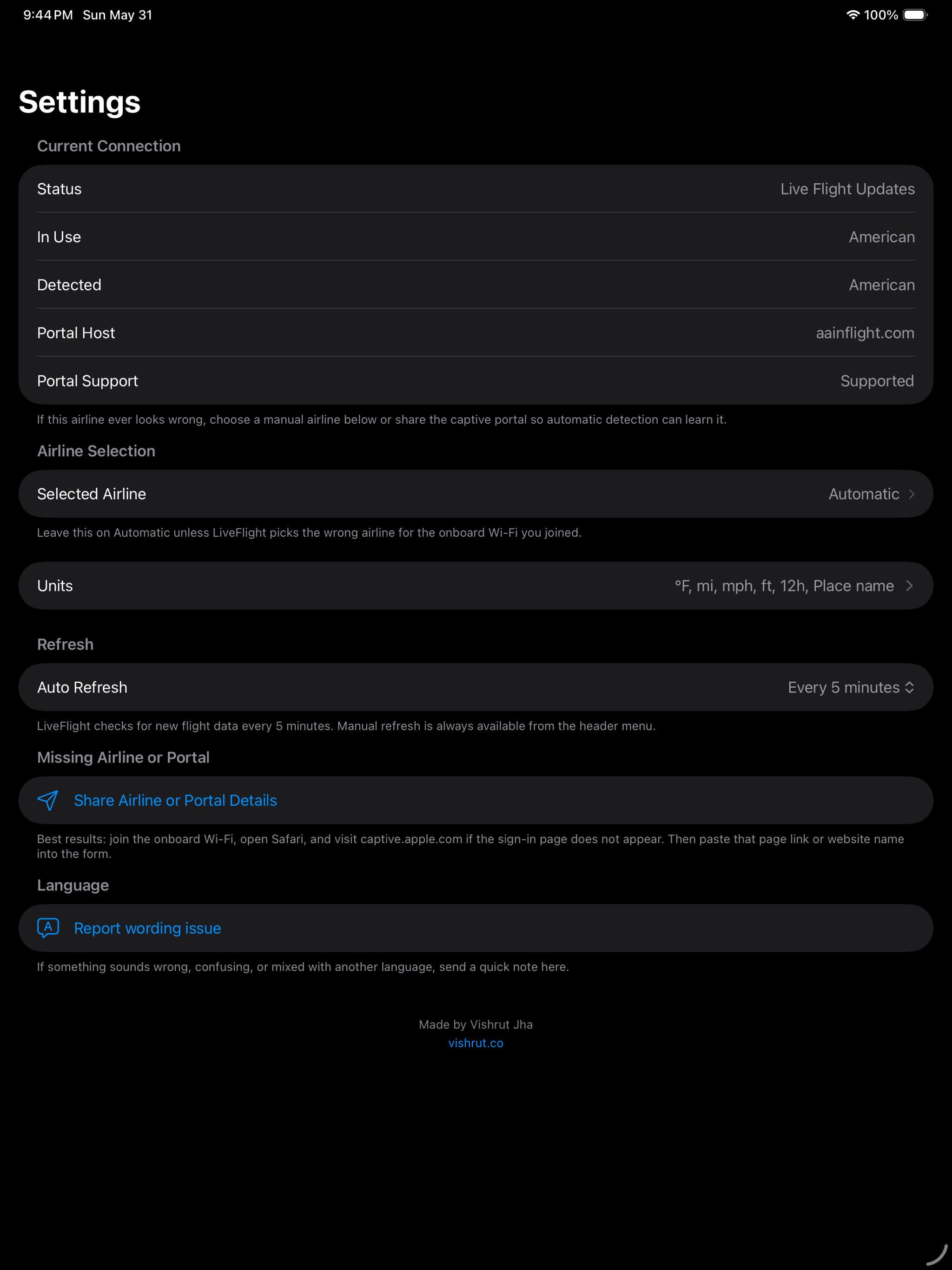 CabinLink iPad screenshot 2