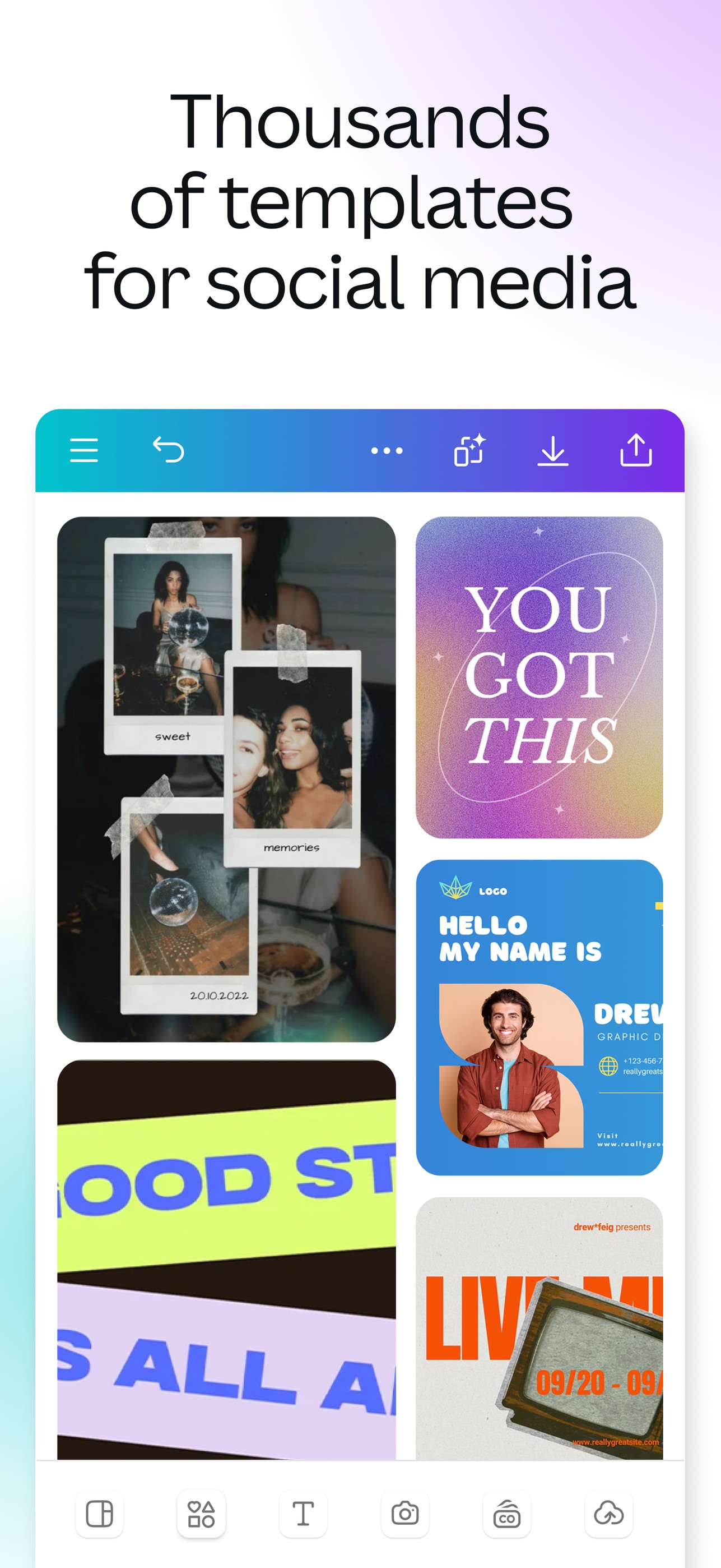 Canva: AI Video & Photo Editor iPhone screenshot 2