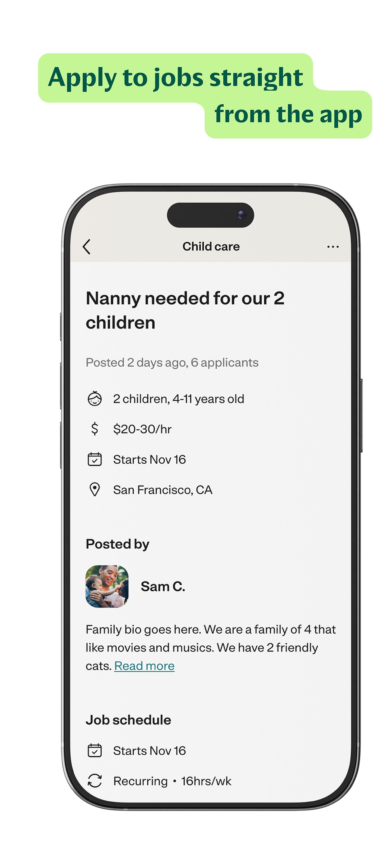Care.com Caregiver: Find Jobs iPhone screenshot 5