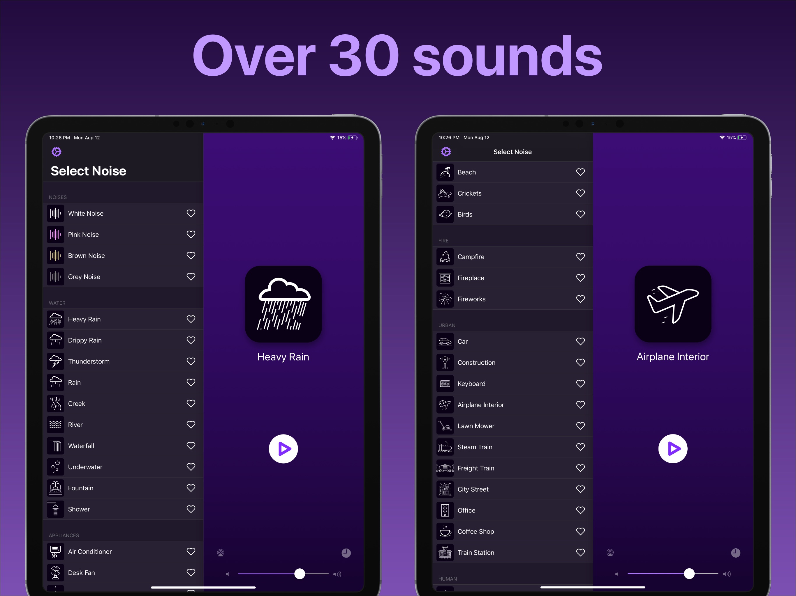 Dark Noise: Ambient Sounds iPad screenshot 2