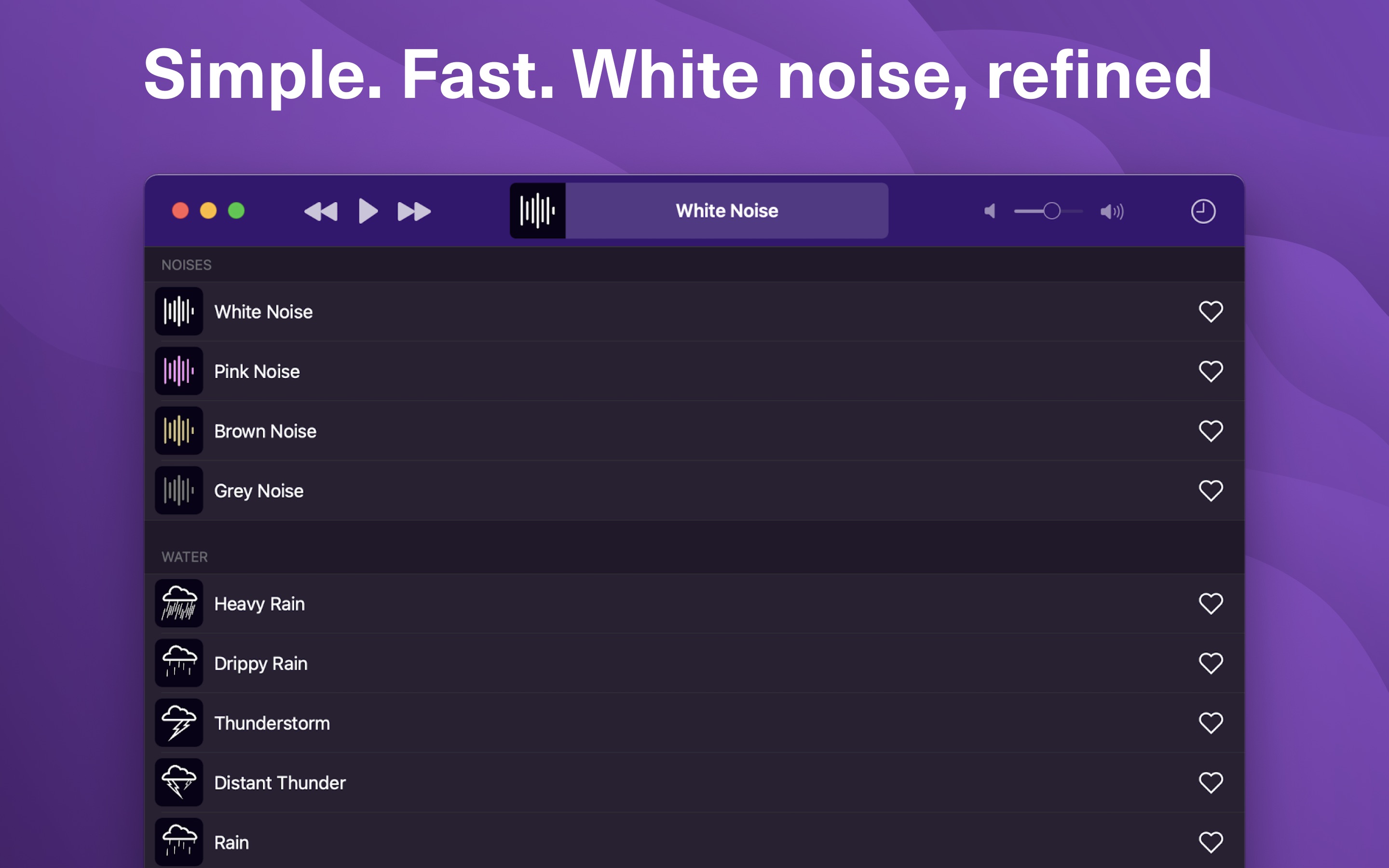 Dark Noise: Ambient Sounds Mac screenshot 1