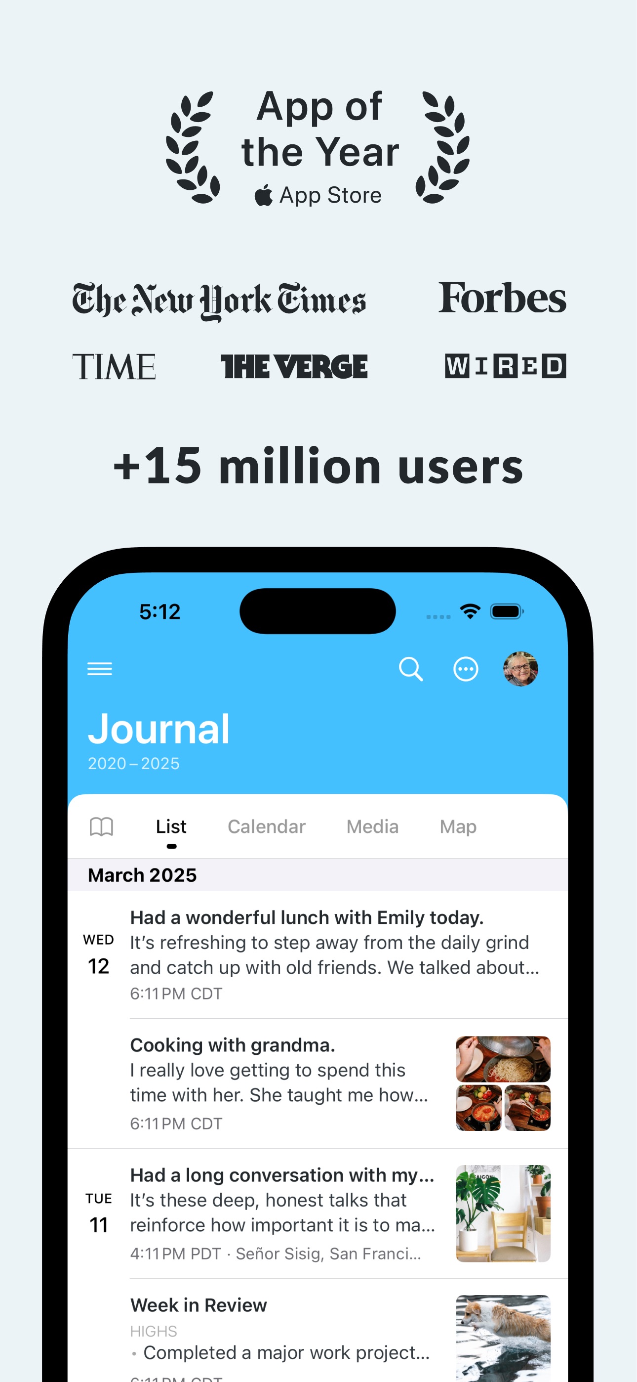Day One: Daily Journal & Diary iPhone screenshot 1