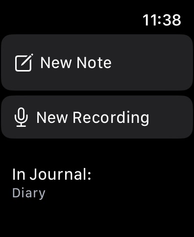 Diarly Apple Watch screenshot 1