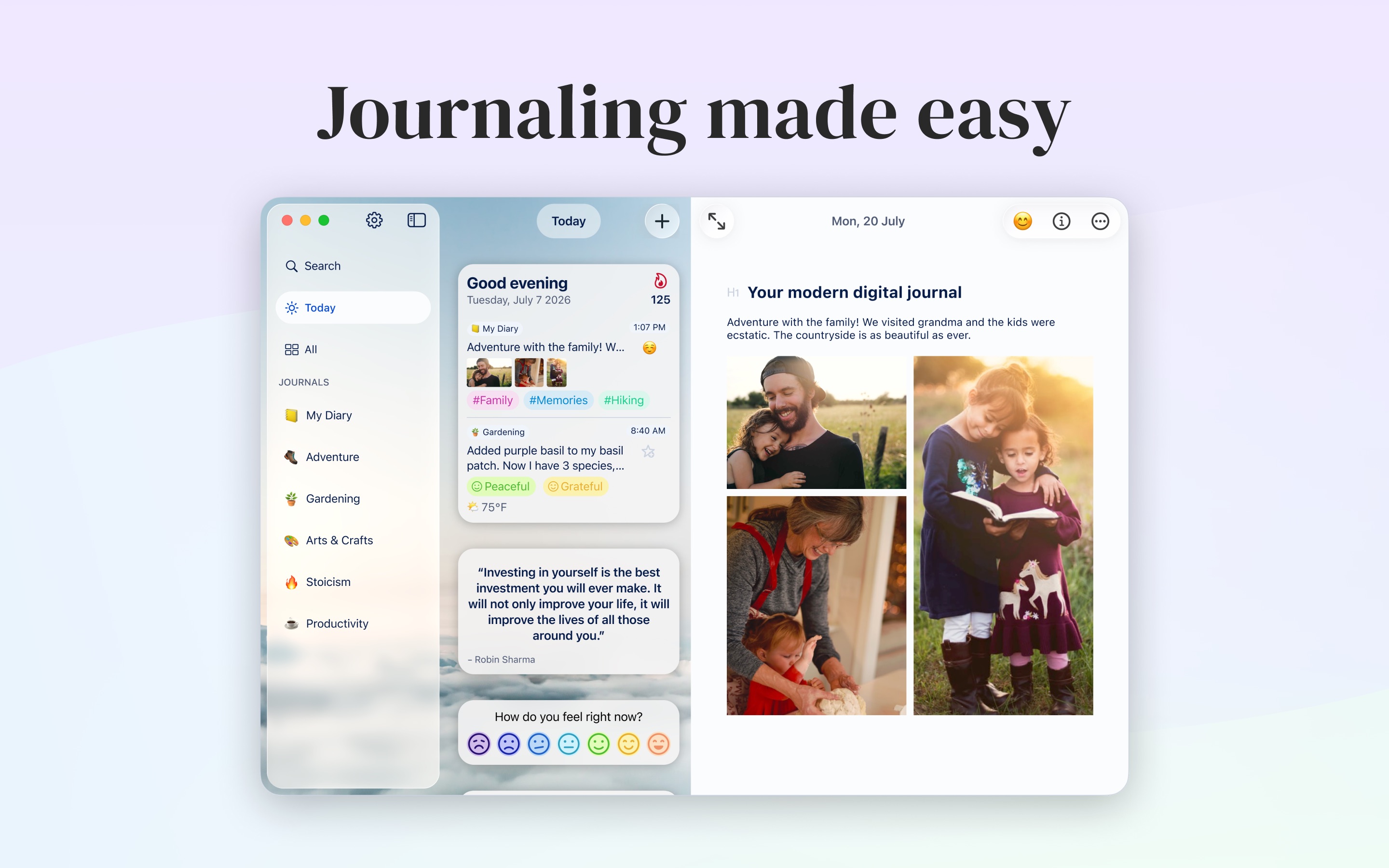 Diarly Mac screenshot 2