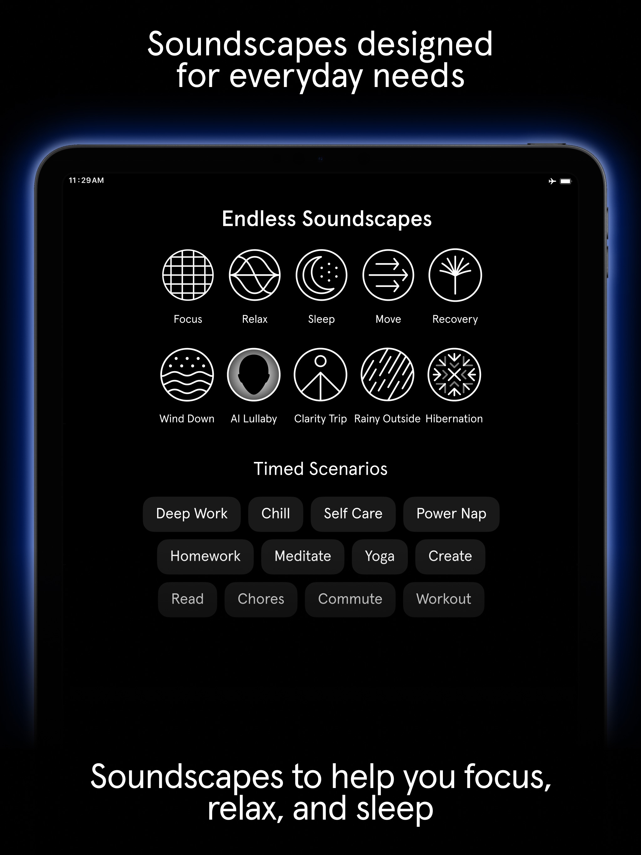 Endel: Focus & Sleep Sounds iPad screenshot 3