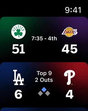 ESPN: Live Sports & Scores Apple Watch screenshot 1