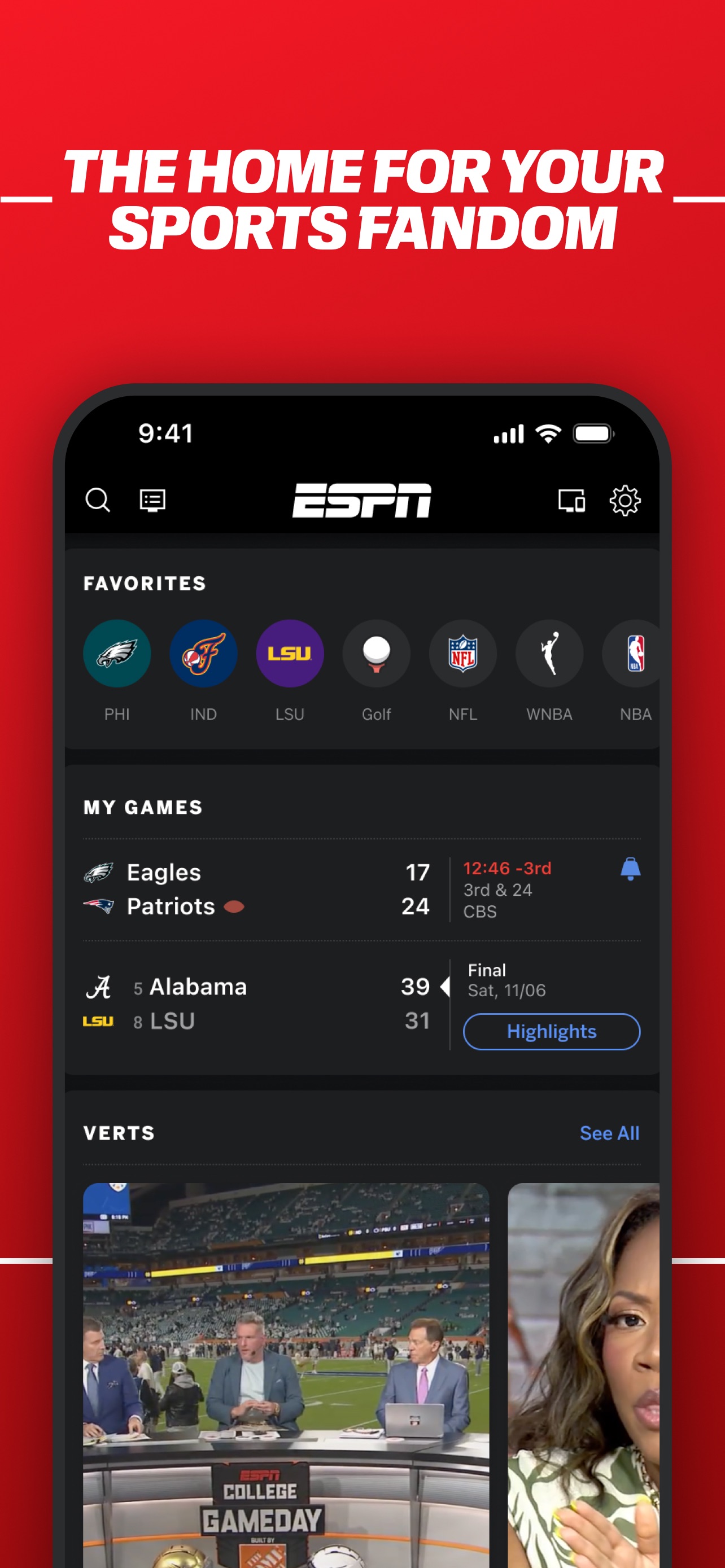 ESPN: Live Sports & Scores iPhone screenshot 3