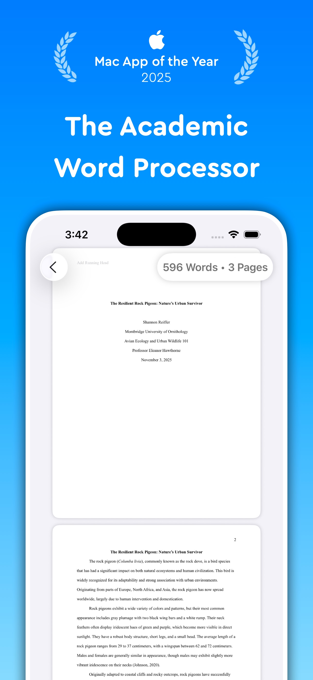 Essayist: Academic Writing App iPhone screenshot 1