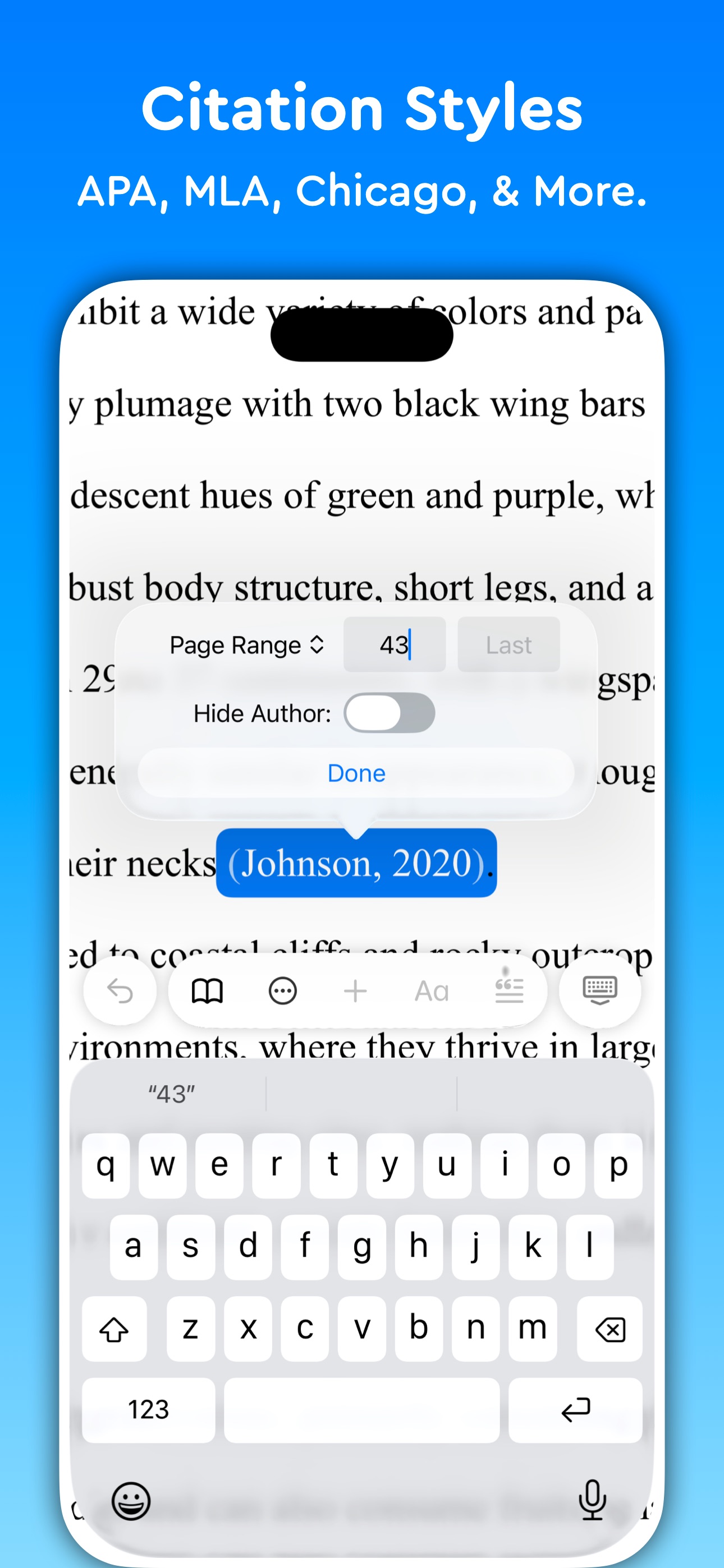 Essayist: Academic Writing App iPhone screenshot 2