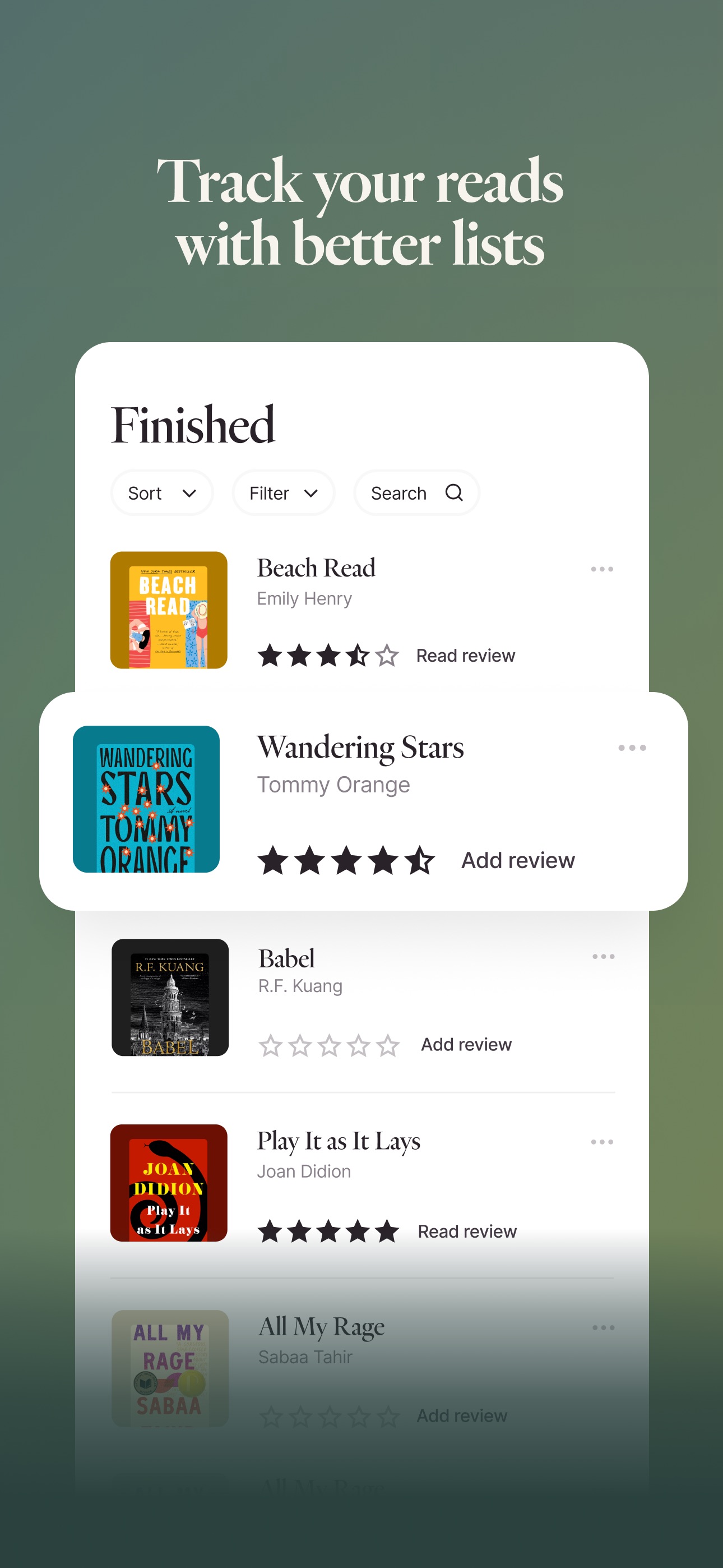 Fable: Track & Discuss Books iPhone screenshot 1