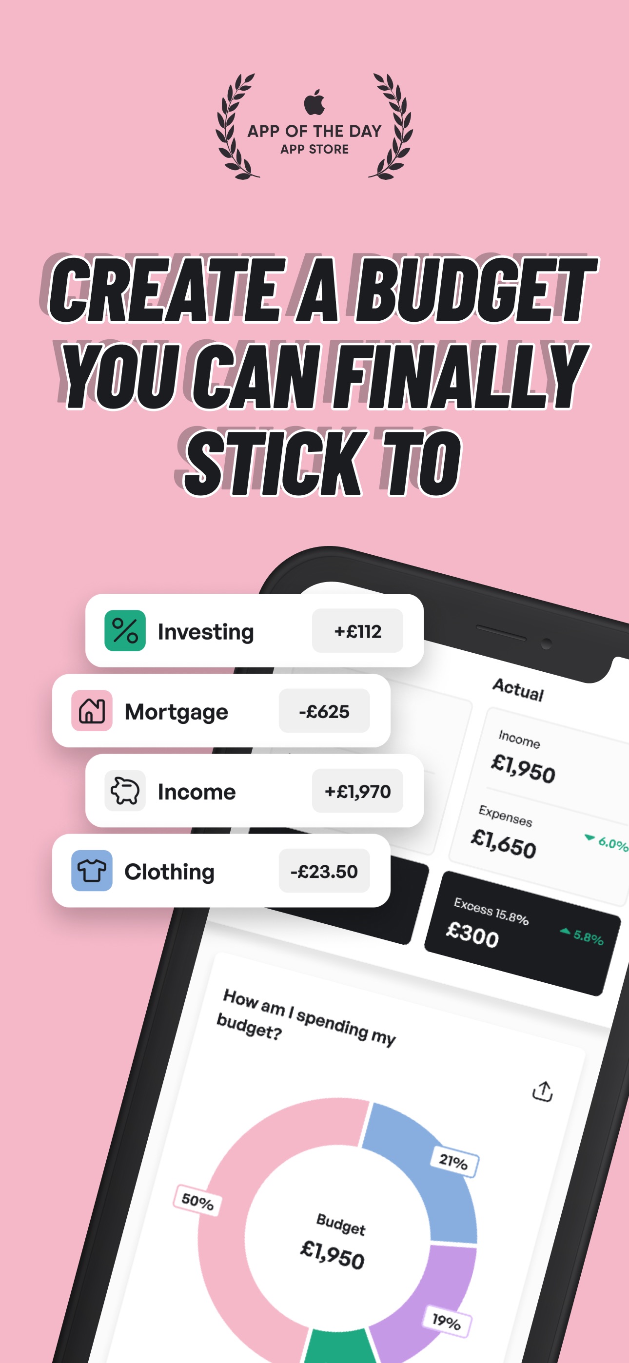 Financielle: Budget Planner iPhone screenshot 1
