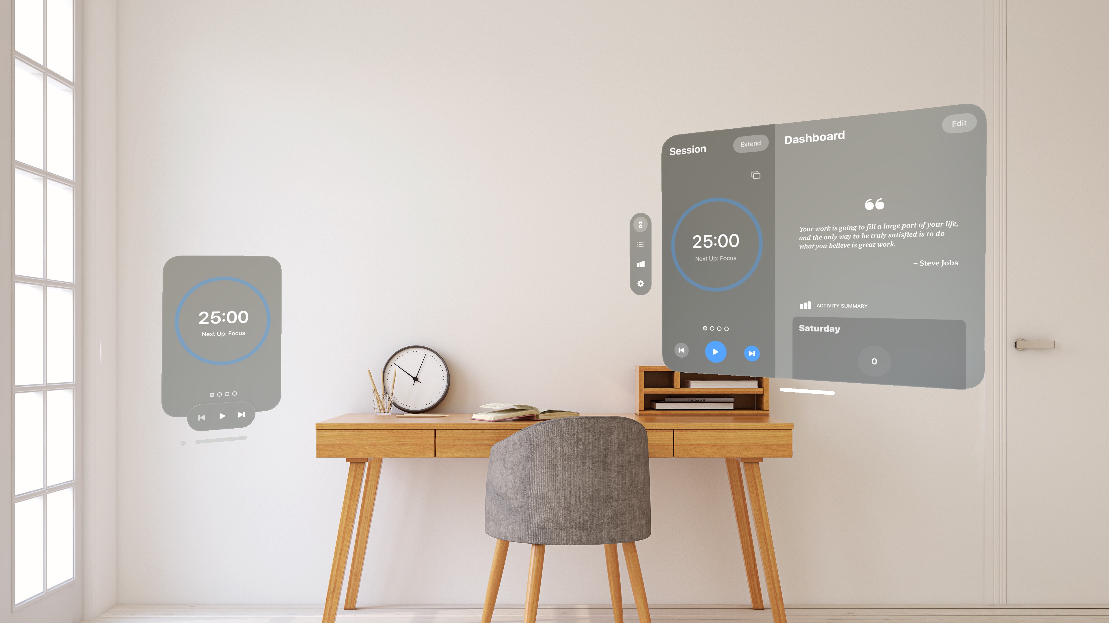 Focus - Timer for Productivity Apple Vision screenshot 2