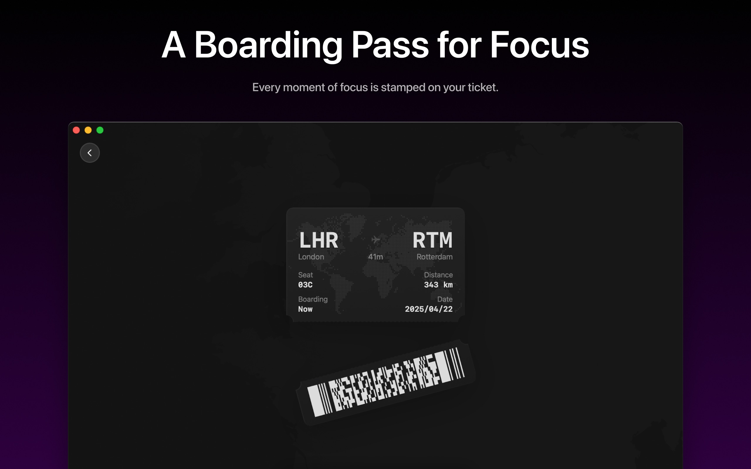 FocusFlight - Deepfocus Timer Mac screenshot 3
