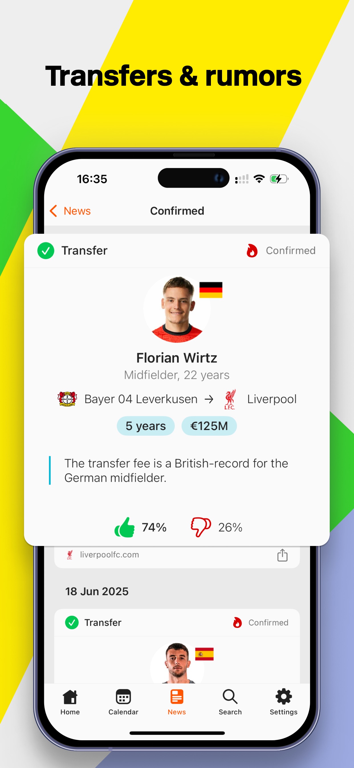 Forza Football - Live Scores iPhone screenshot 2