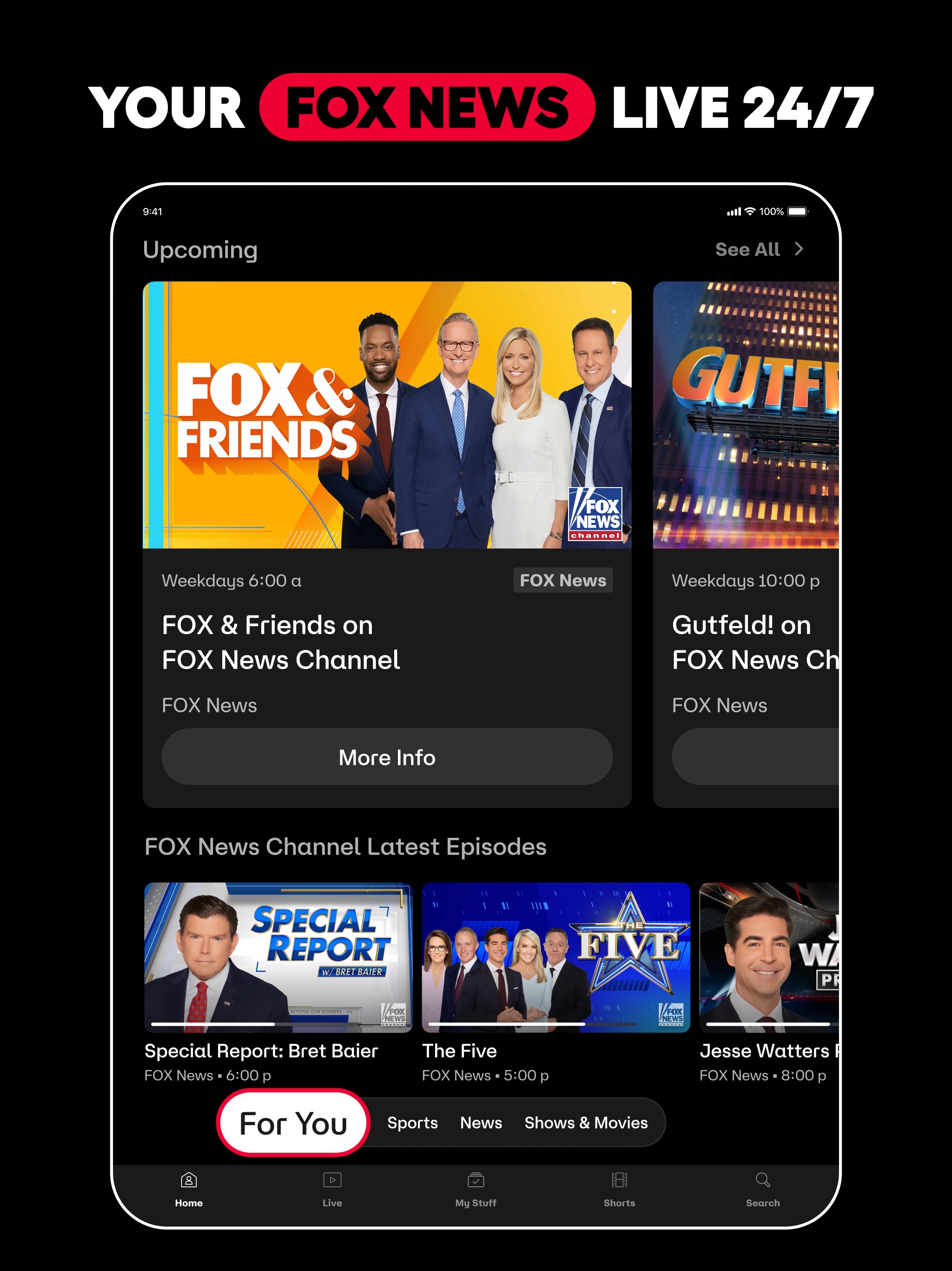 FOX One: Live News, Sports, TV iPad screenshot 4