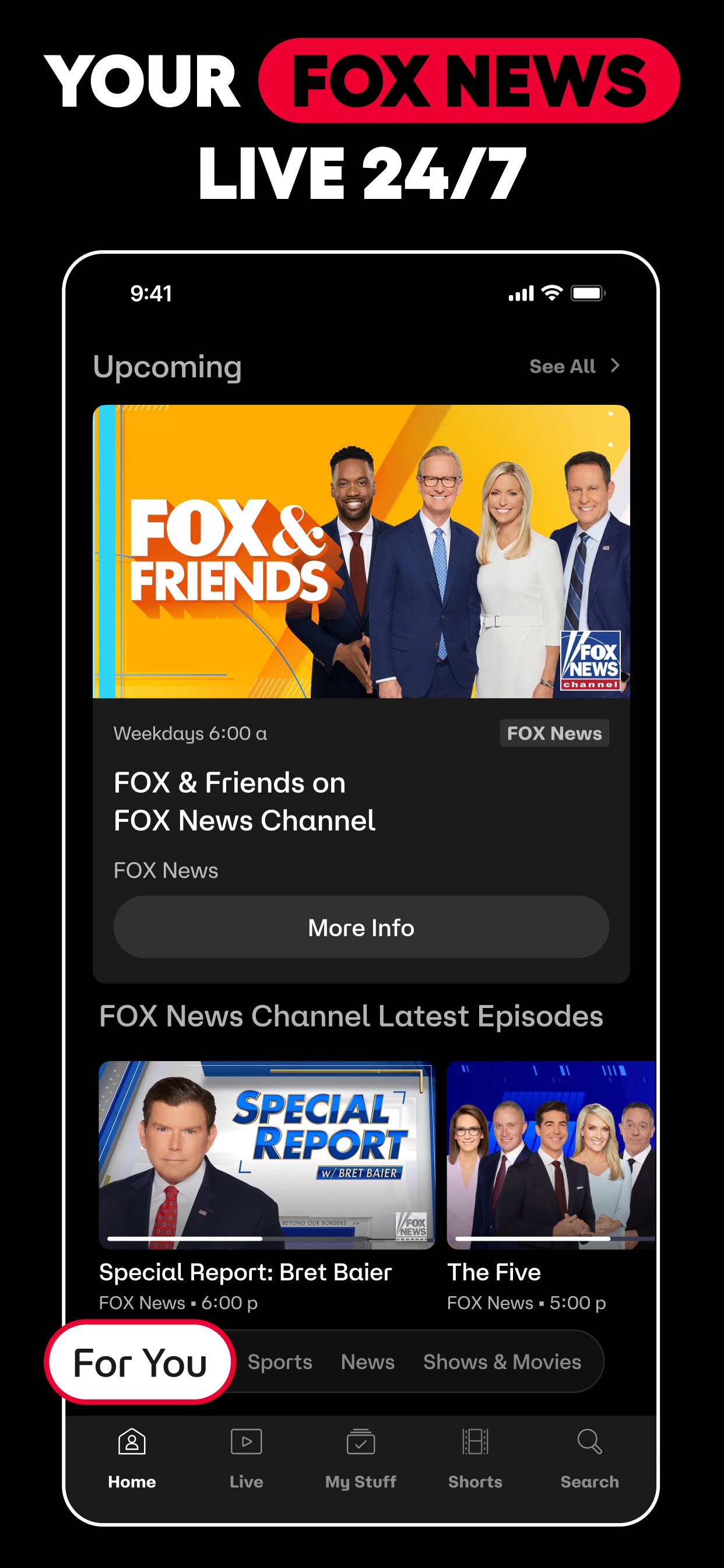 FOX One: Live News, Sports, TV iPhone screenshot 4