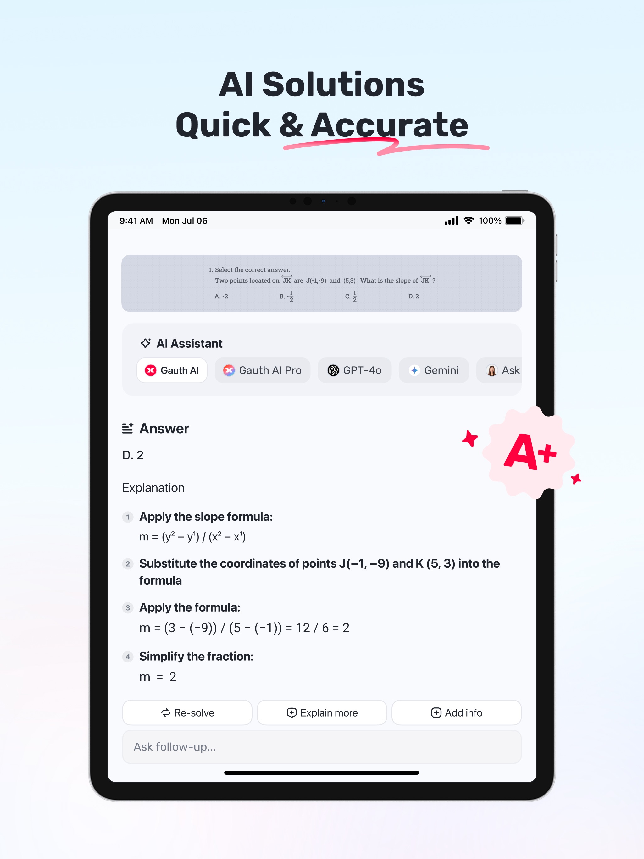 Gauth iPad screenshot 3