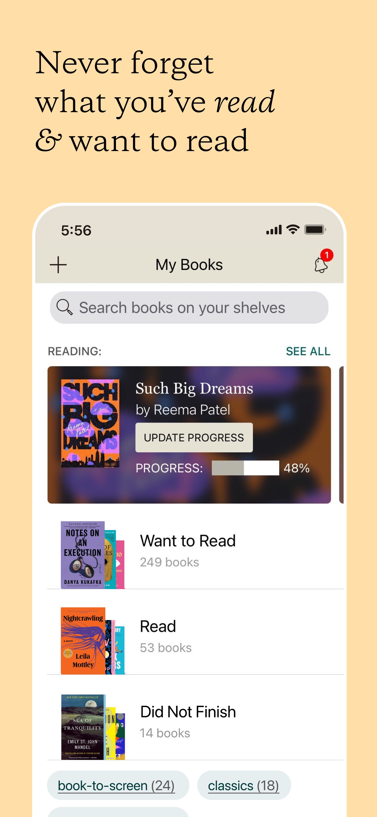 Goodreads iPhone screenshot 2