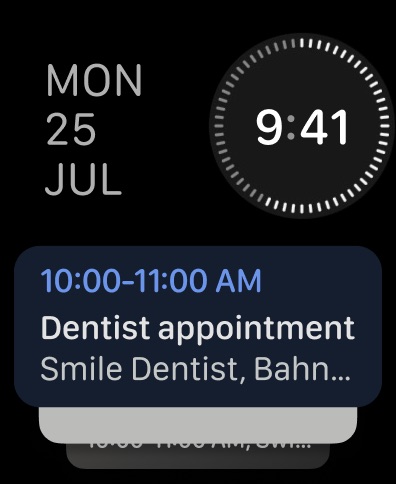 Google Calendar Apple Watch screenshot 2