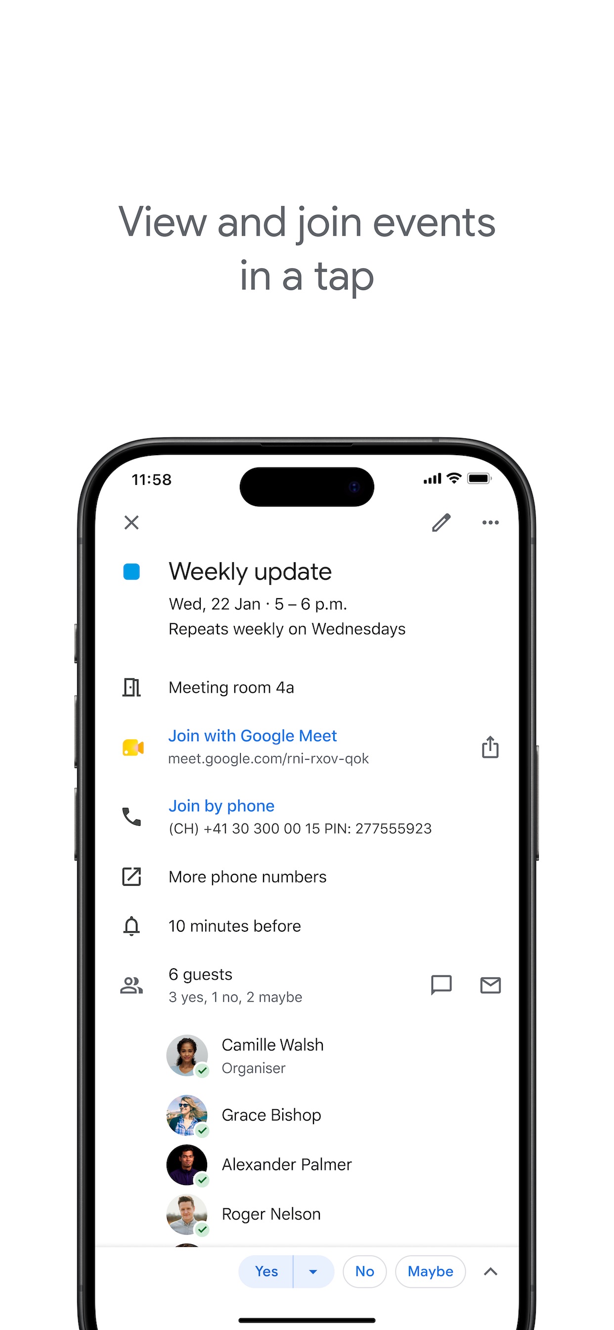 Google Calendar iPhone screenshot 3