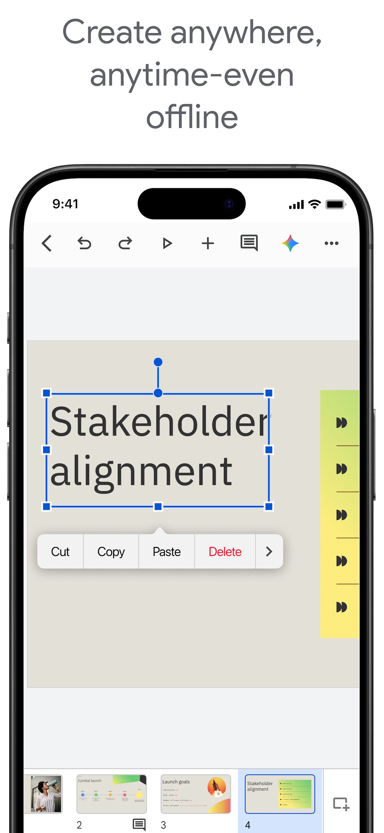 Google Slides iPhone screenshot 3