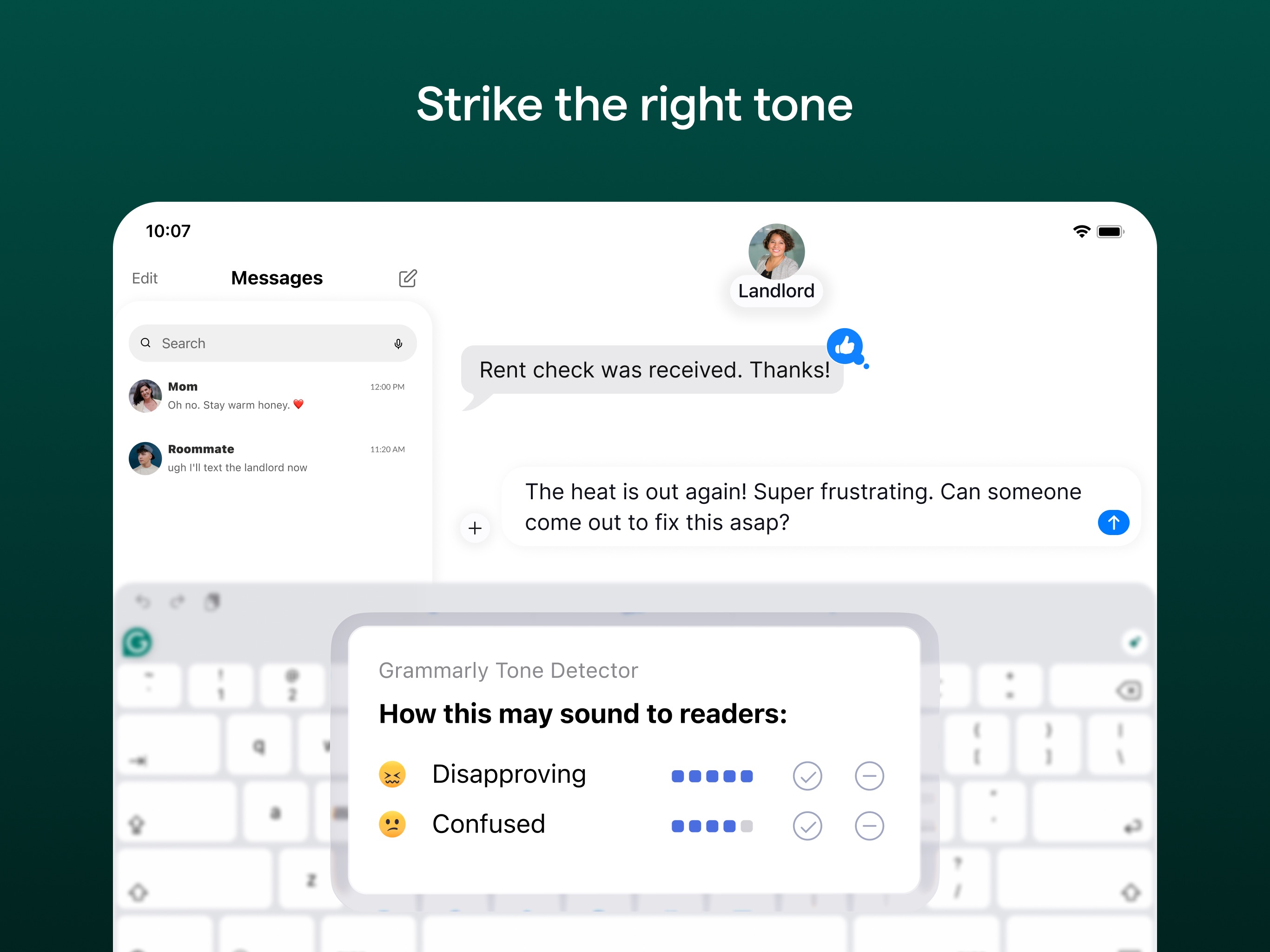 Grammarly: AI Keyboard & Notes iPad screenshot 4