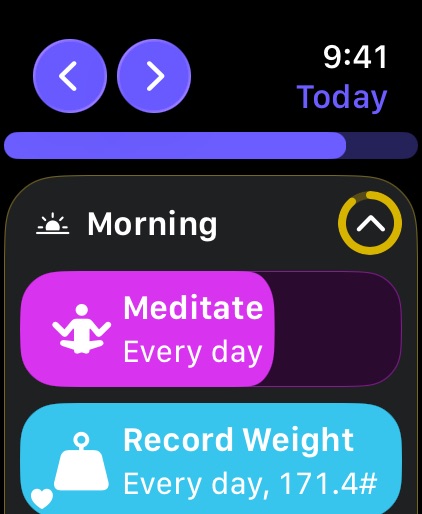 Grit: Daily Habit Tracker Apple Watch screenshot 1