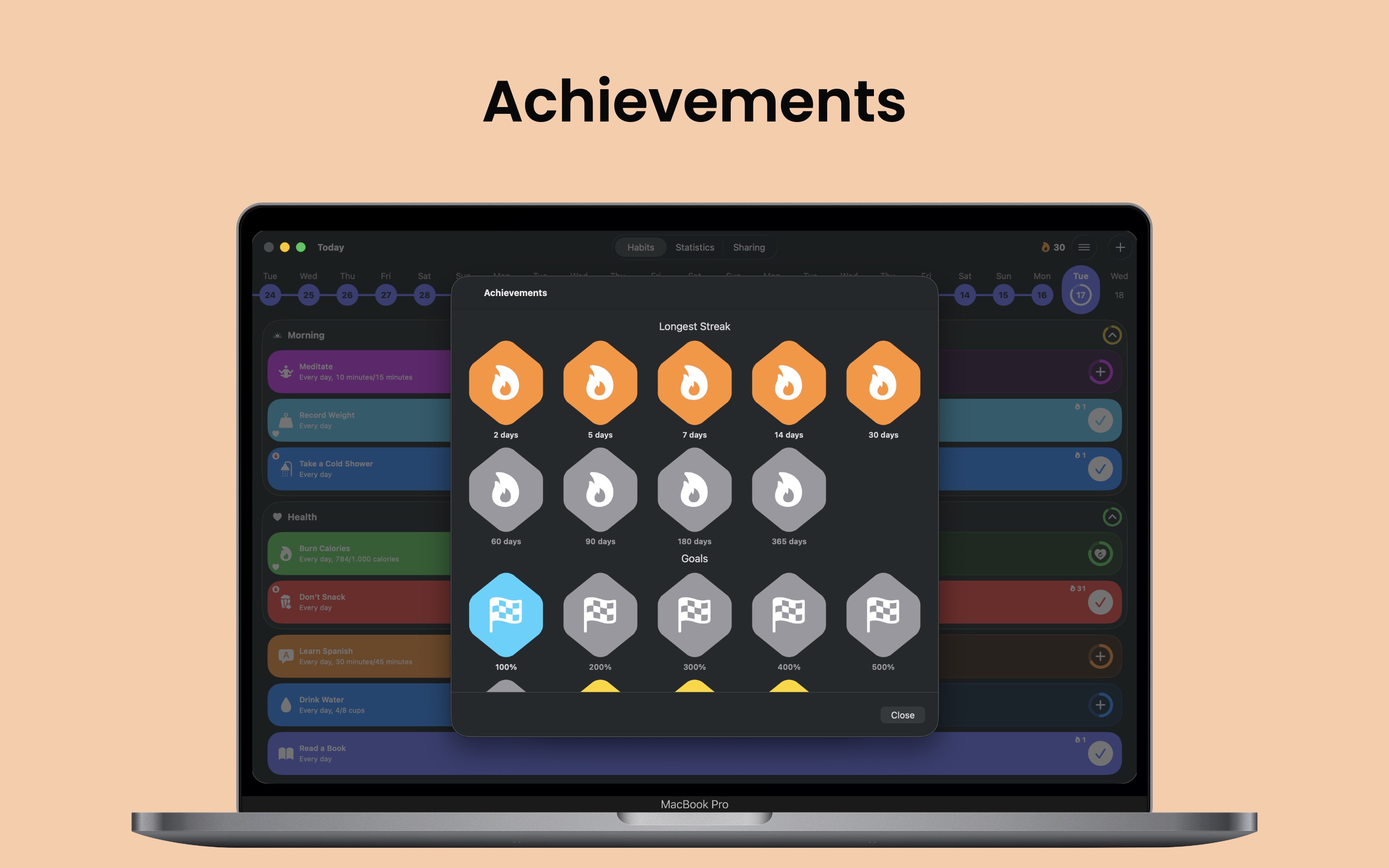 Grit: Daily Habit Tracker Mac screenshot 3