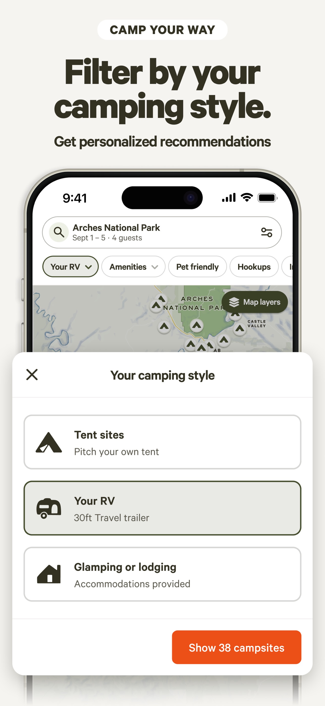 Hipcamp: Camping, RVs & Cabins iPhone screenshot 6
