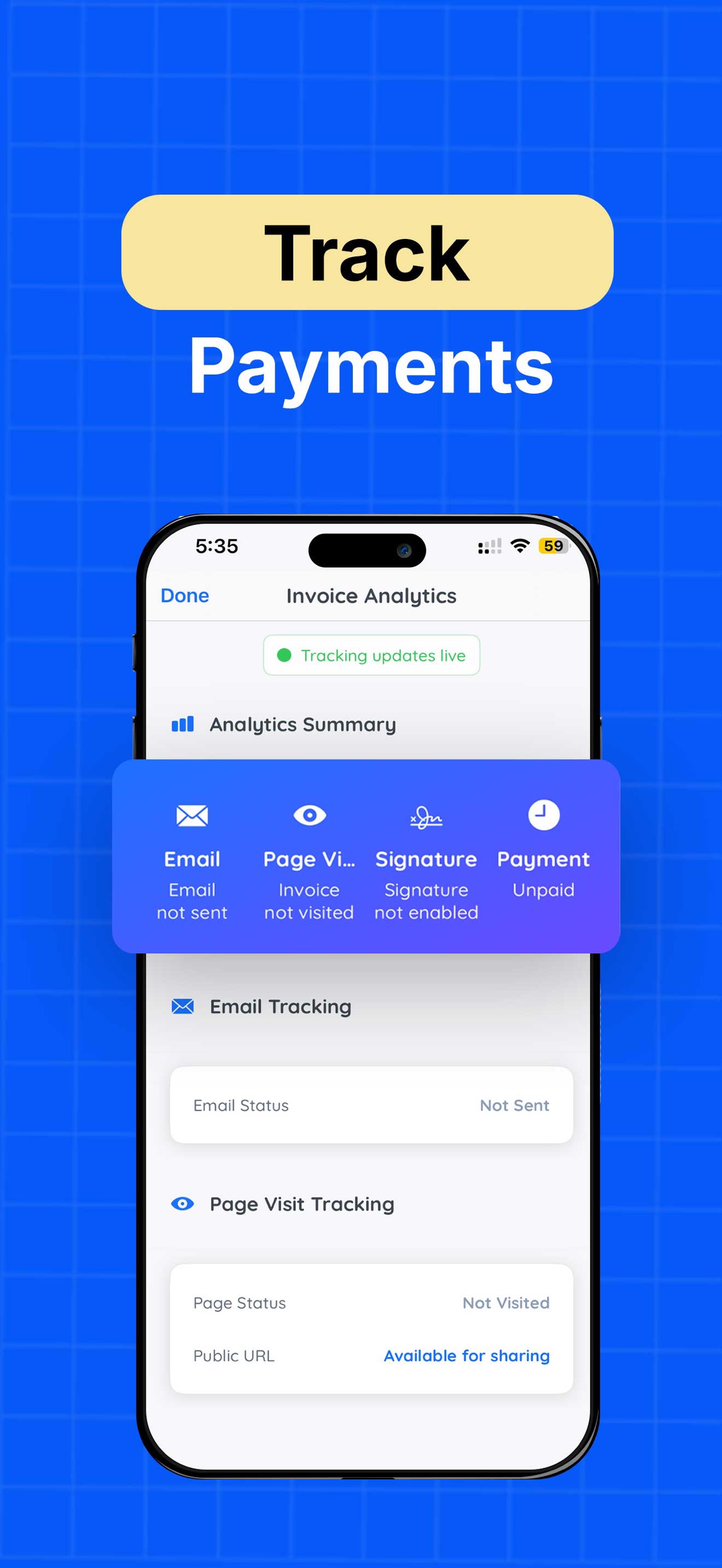 Invoice Blu : Invoice Maker iPhone screenshot 2