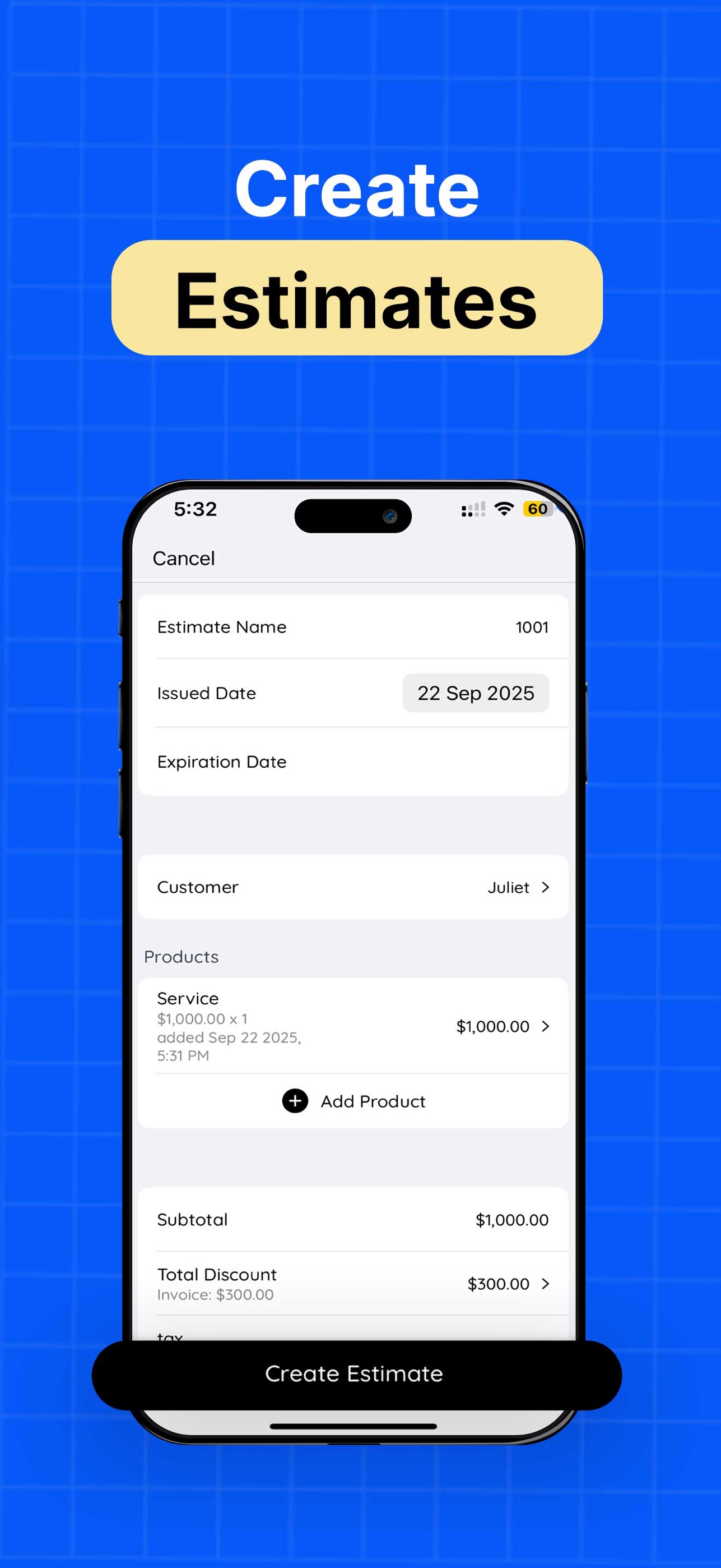 Invoice Blu : Invoice Maker iPhone screenshot 3