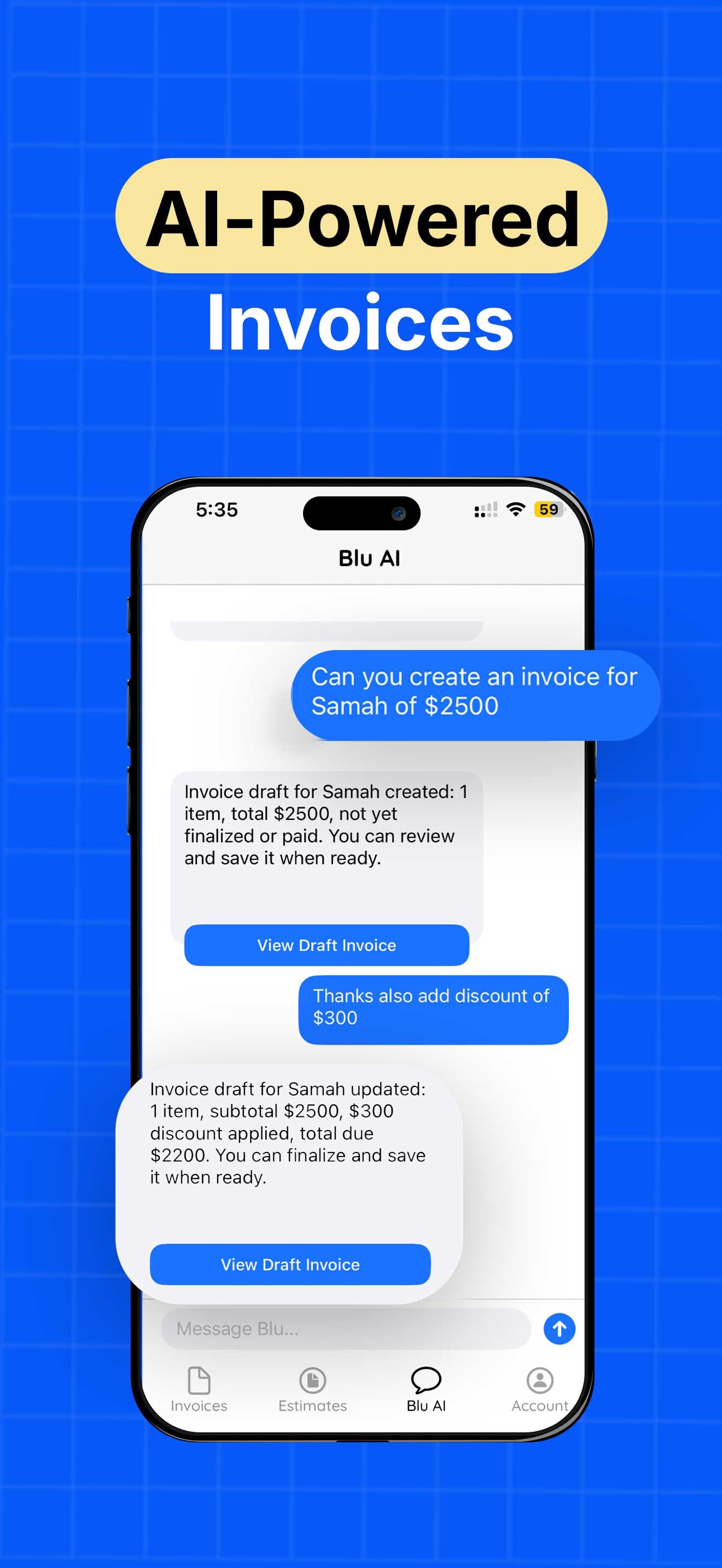 Invoice Blu : Invoice Maker iPhone screenshot 4