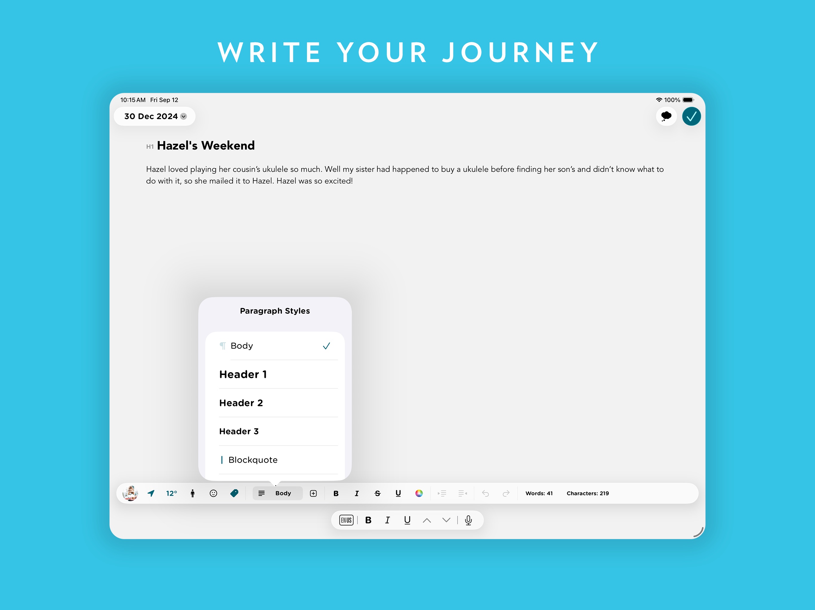 Journey iPad screenshot 3