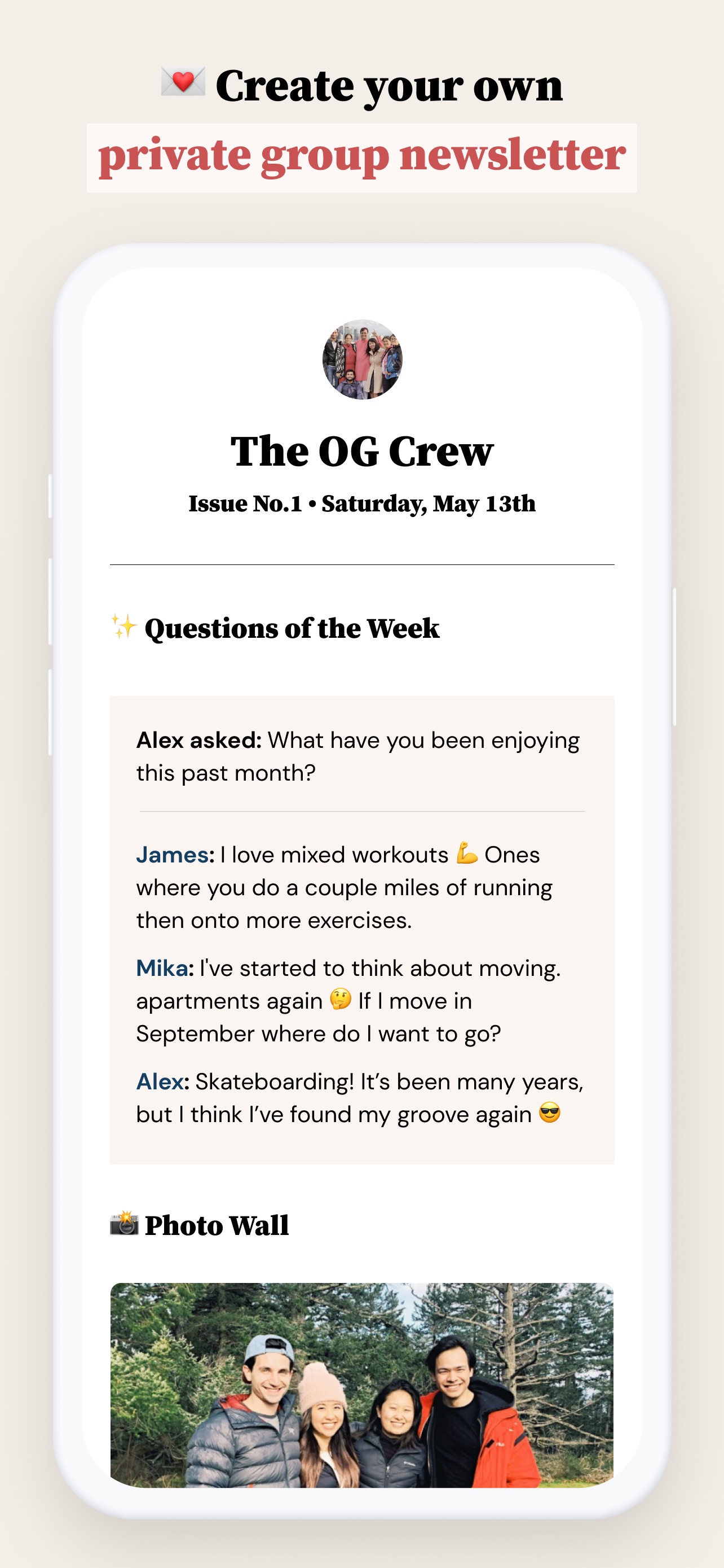 Letterloop: Group Newsletters iPhone screenshot 1