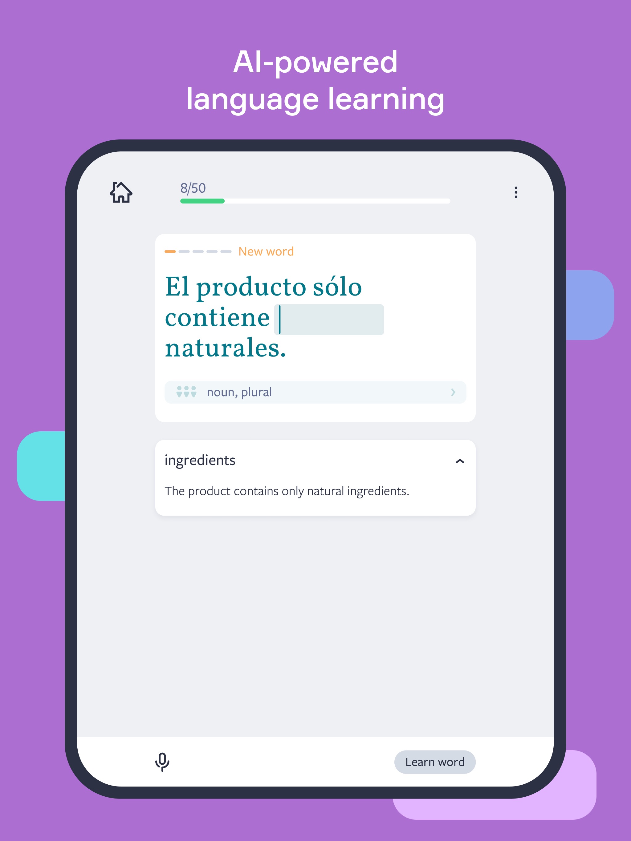 Lingvist iPad screenshot 2