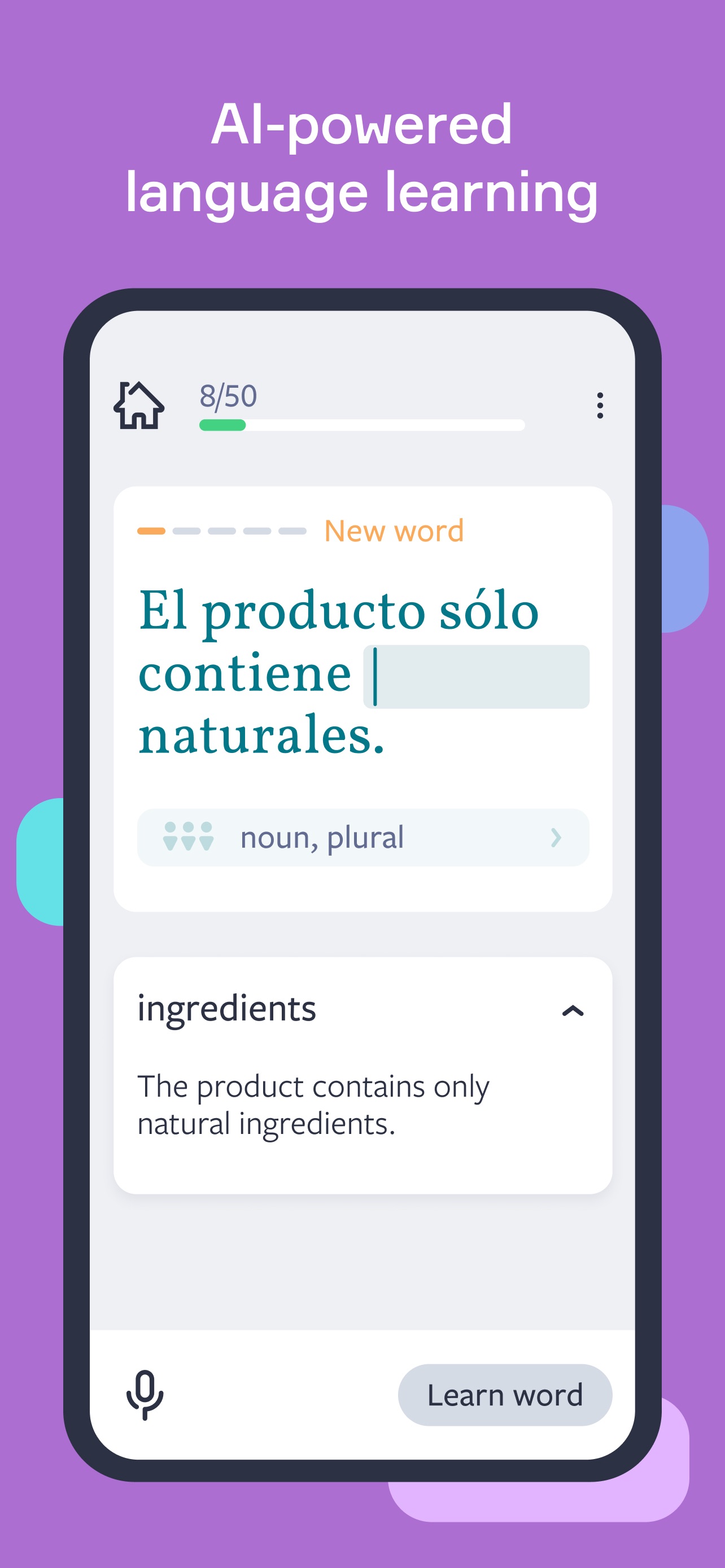 Lingvist iPhone screenshot 2