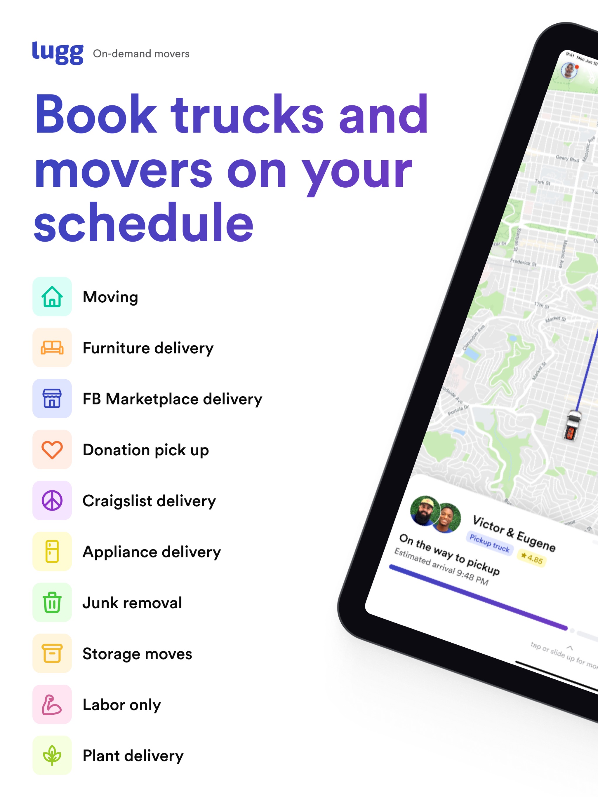 Lugg - Moving & Delivery iPad screenshot 1
