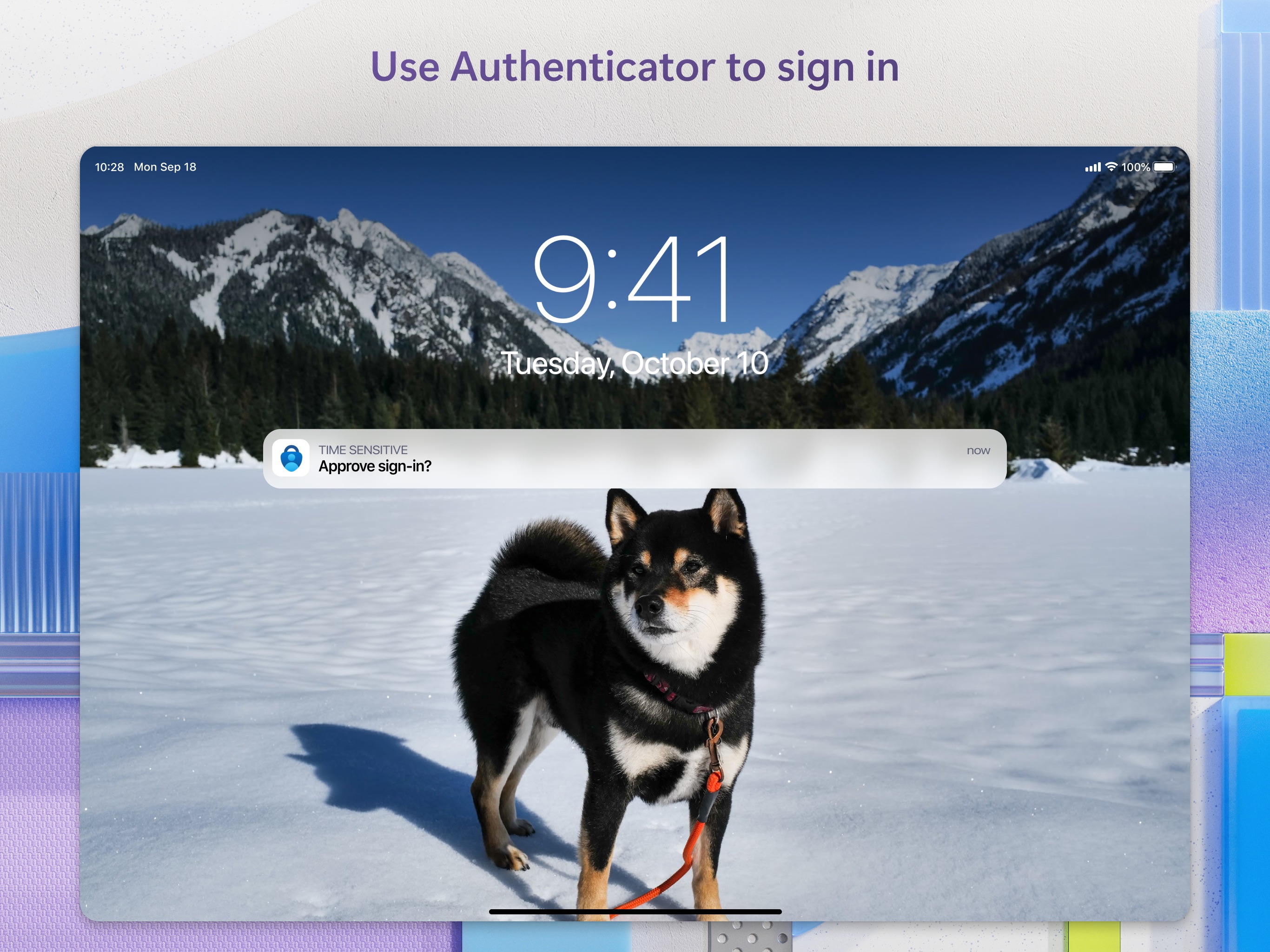 Microsoft Authenticator iPad screenshot 2