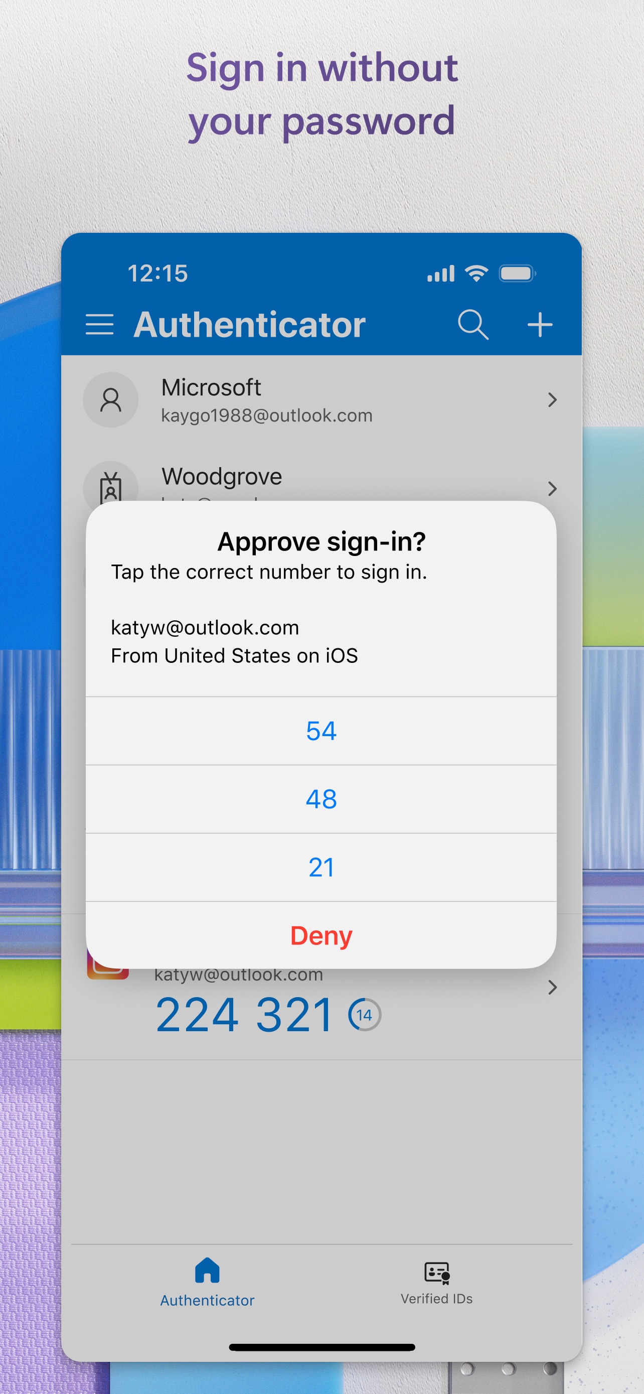 Microsoft Authenticator iPhone screenshot 4