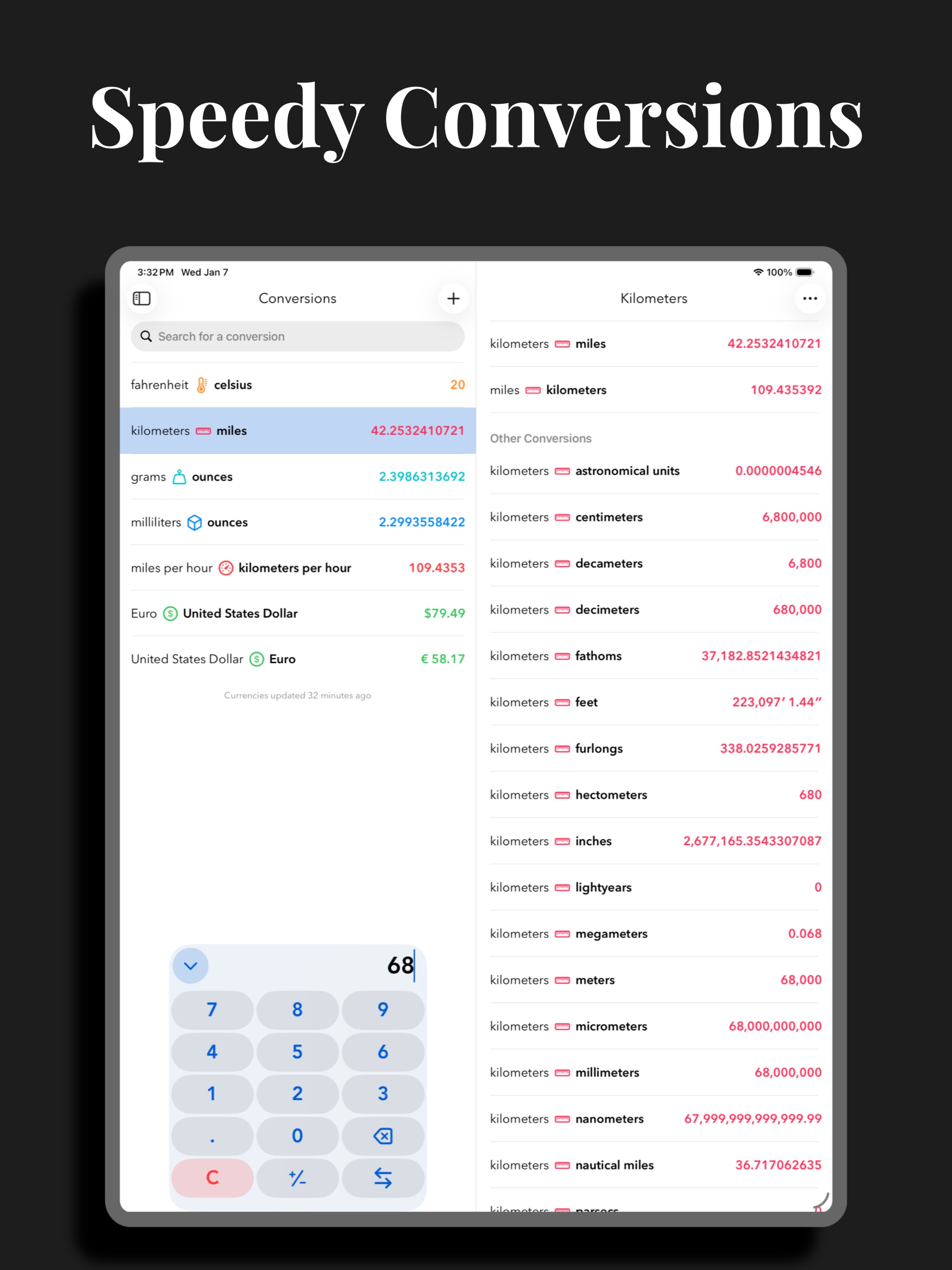 Morpho Convert Currency & Unit iPad screenshot 4