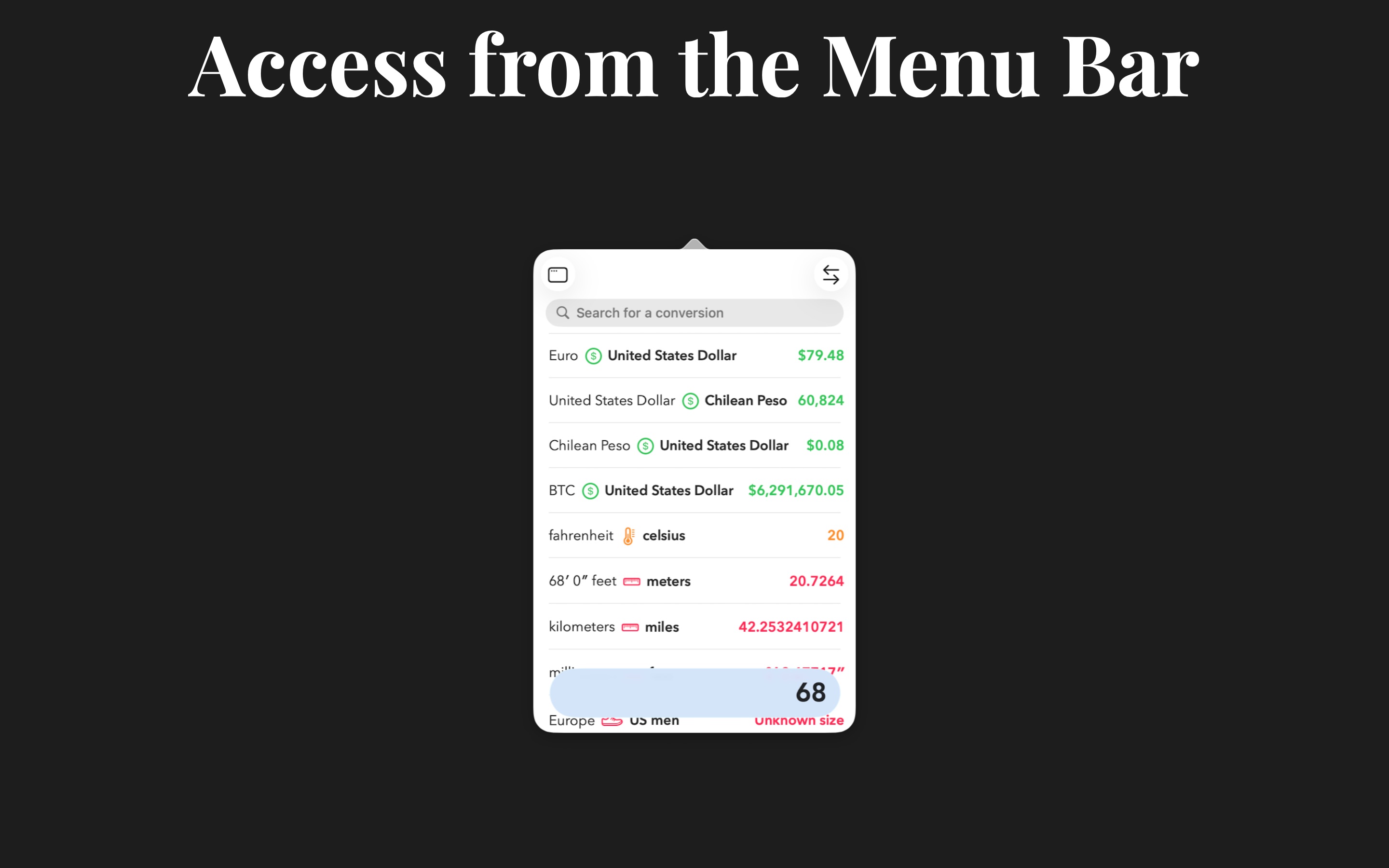 Morpho Convert Currency & Unit Mac screenshot 4
