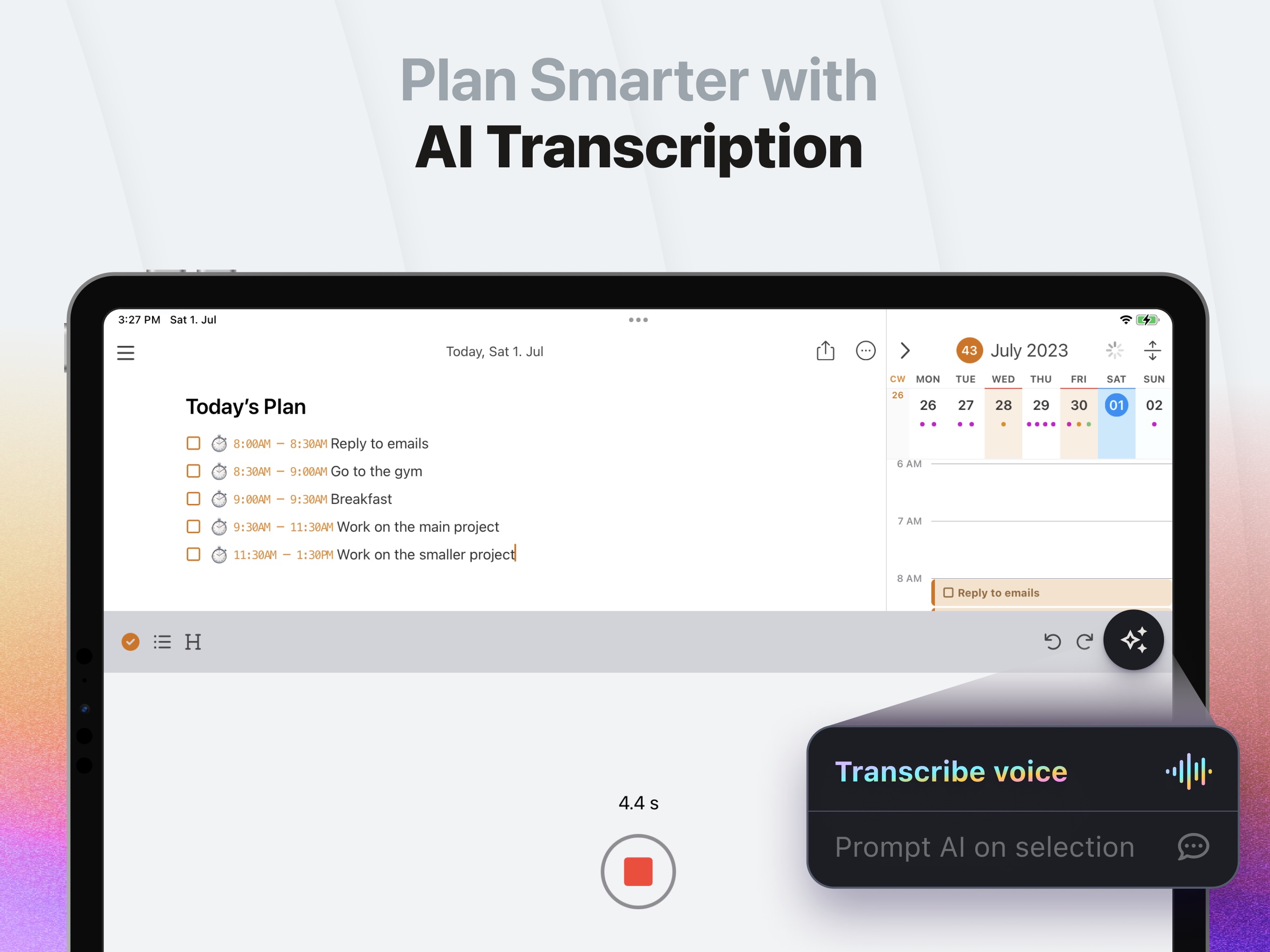 NotePlan iPad screenshot 4