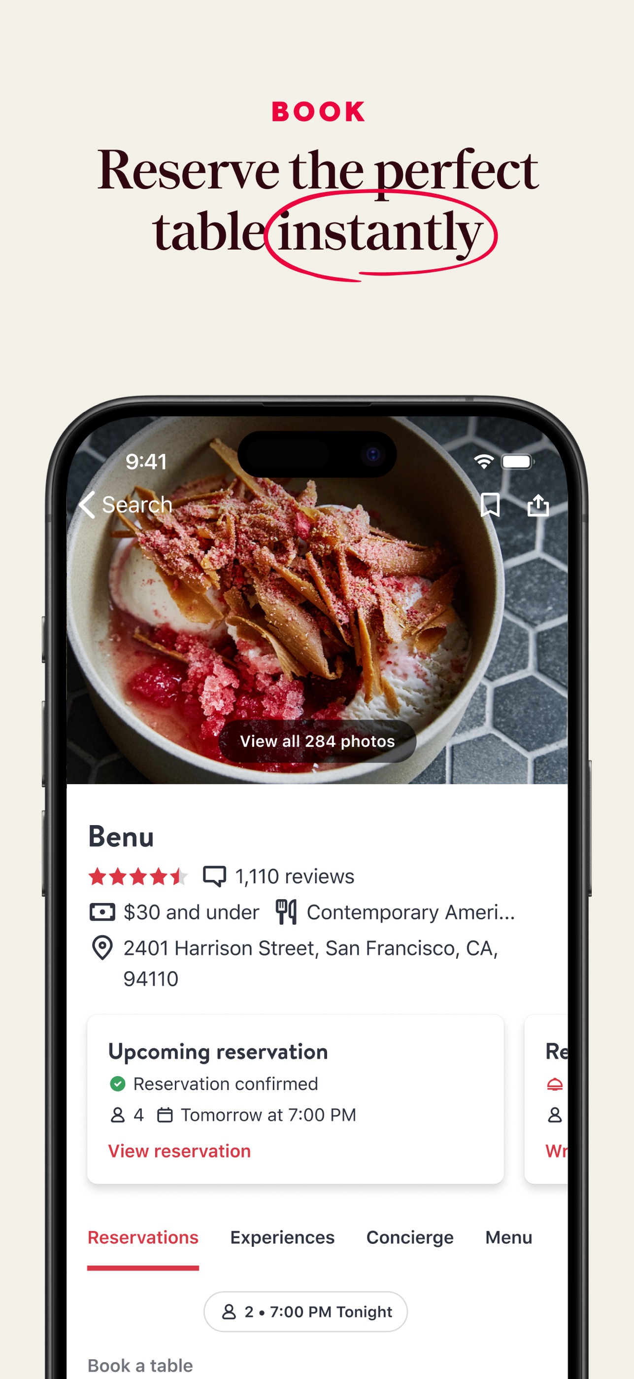 OpenTable iPhone screenshot 4
